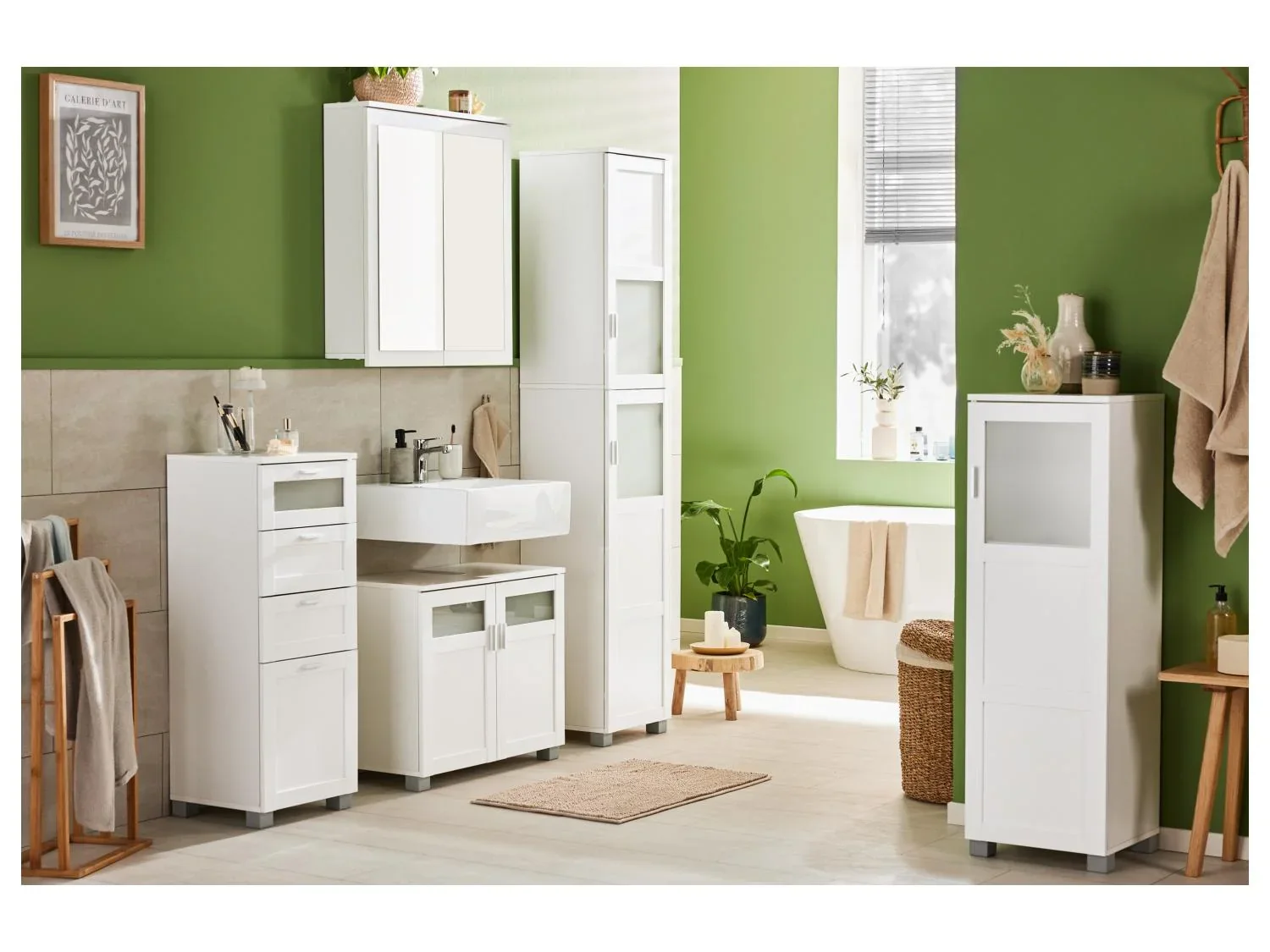 LIVARNO home Armoire de toilette + meuble sous-vasque Basel