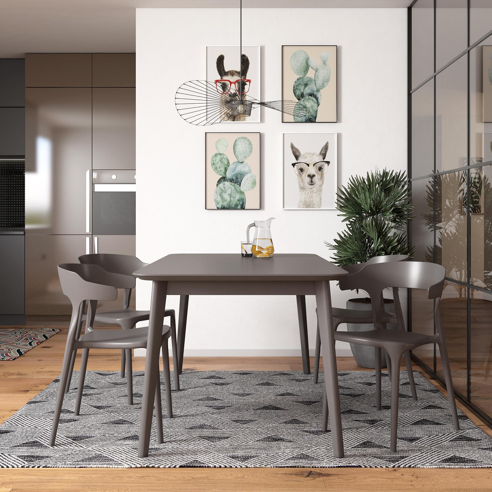 Poolside Collection, Felix Stacking Dining Chairs, Indoor/Outdoor, 4-Pack, Charcoal(Charcoal) - Image 4