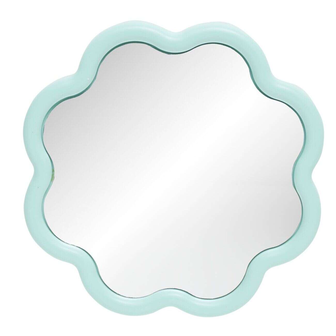 Miroir rond bord ondulé plastique coloré Ø25cm (4 modèles)