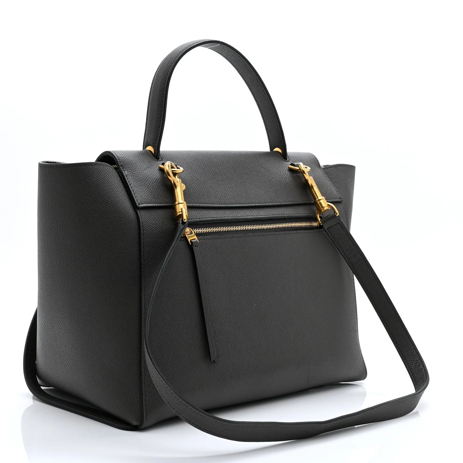 Grained Calfskin Mini Belt Bag Grey