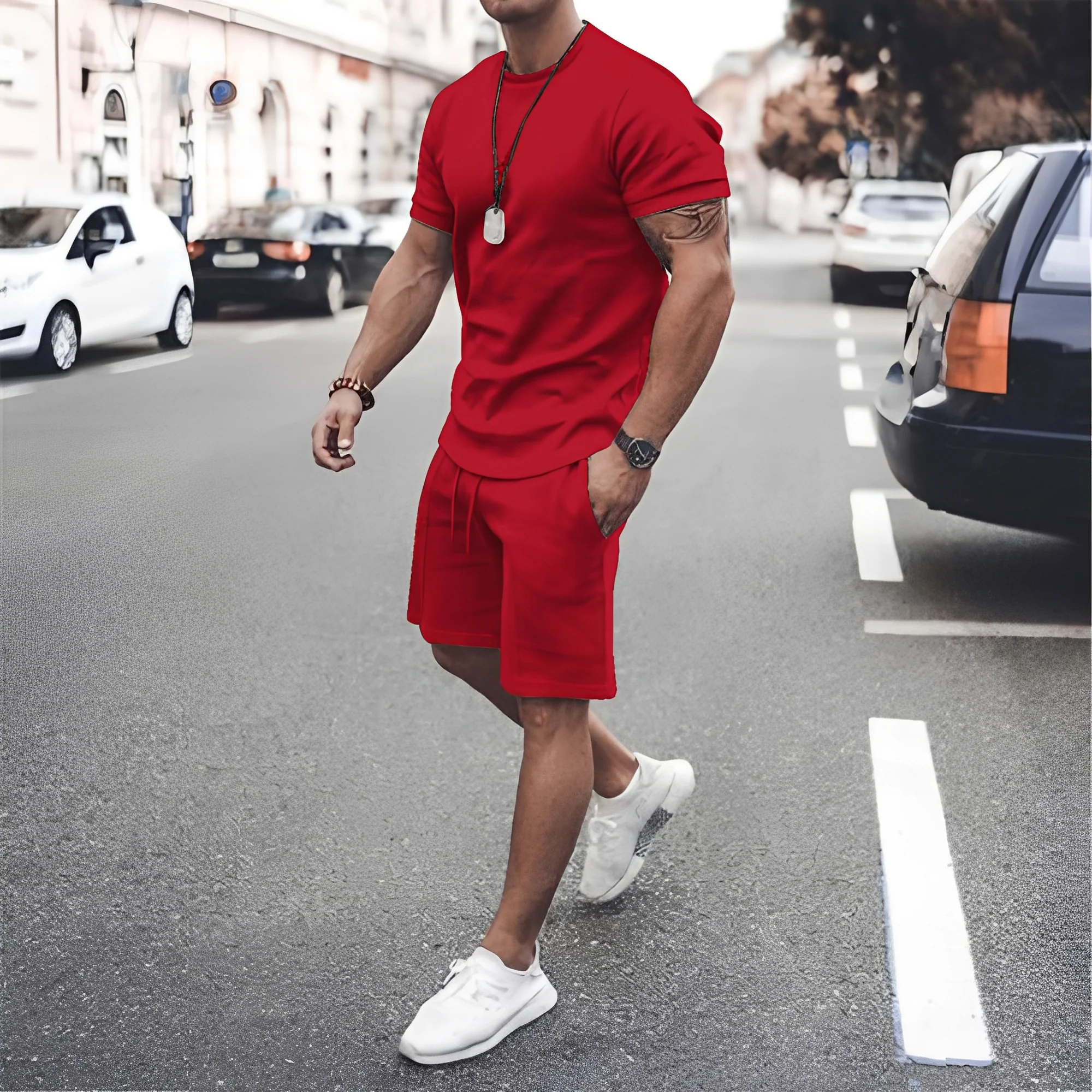 Stevie - Ensemble Deux Pièces Homme - pour Tenue de Loisirs Décontractée