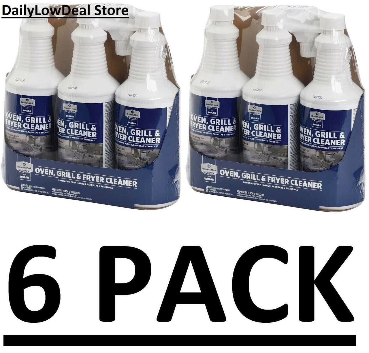 6-Pack Members Mark Oven Grill & Fryer Cleaner: 32oz