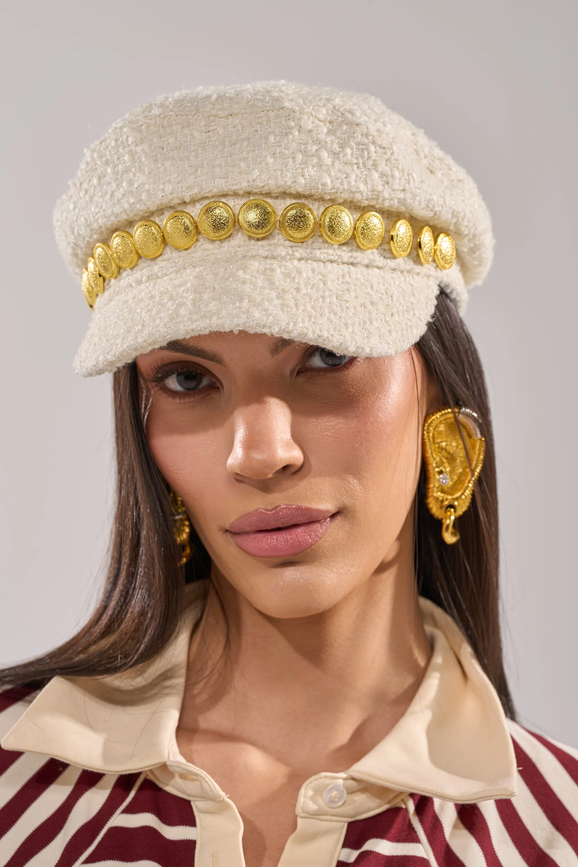 IN MALLORCA TWEED BRIM HAT - Akira Store