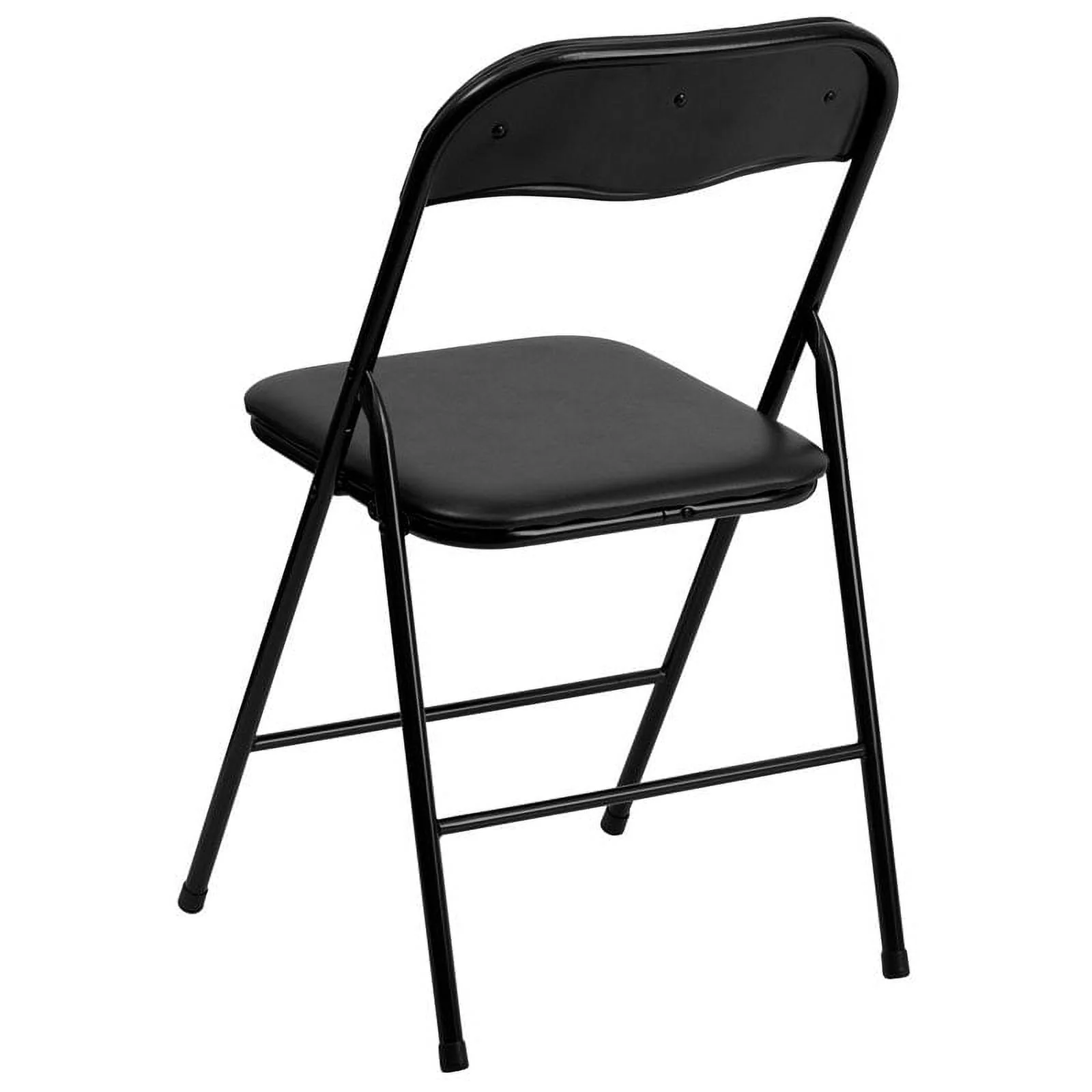 5 Piece Folding Card Dining Table and Chair Set in Black - Image 4
