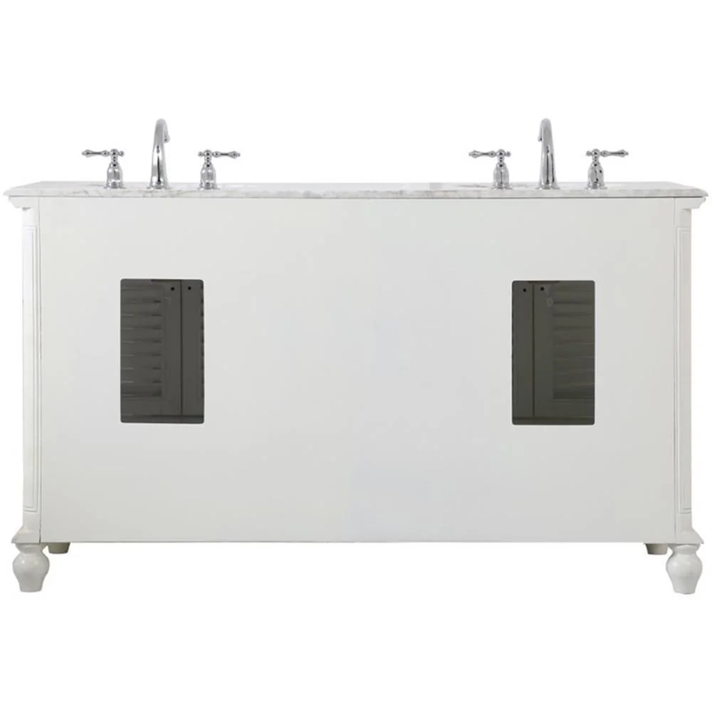 60 inch Double Bathroom Vanity in Antique White(Antique White) - Image 10