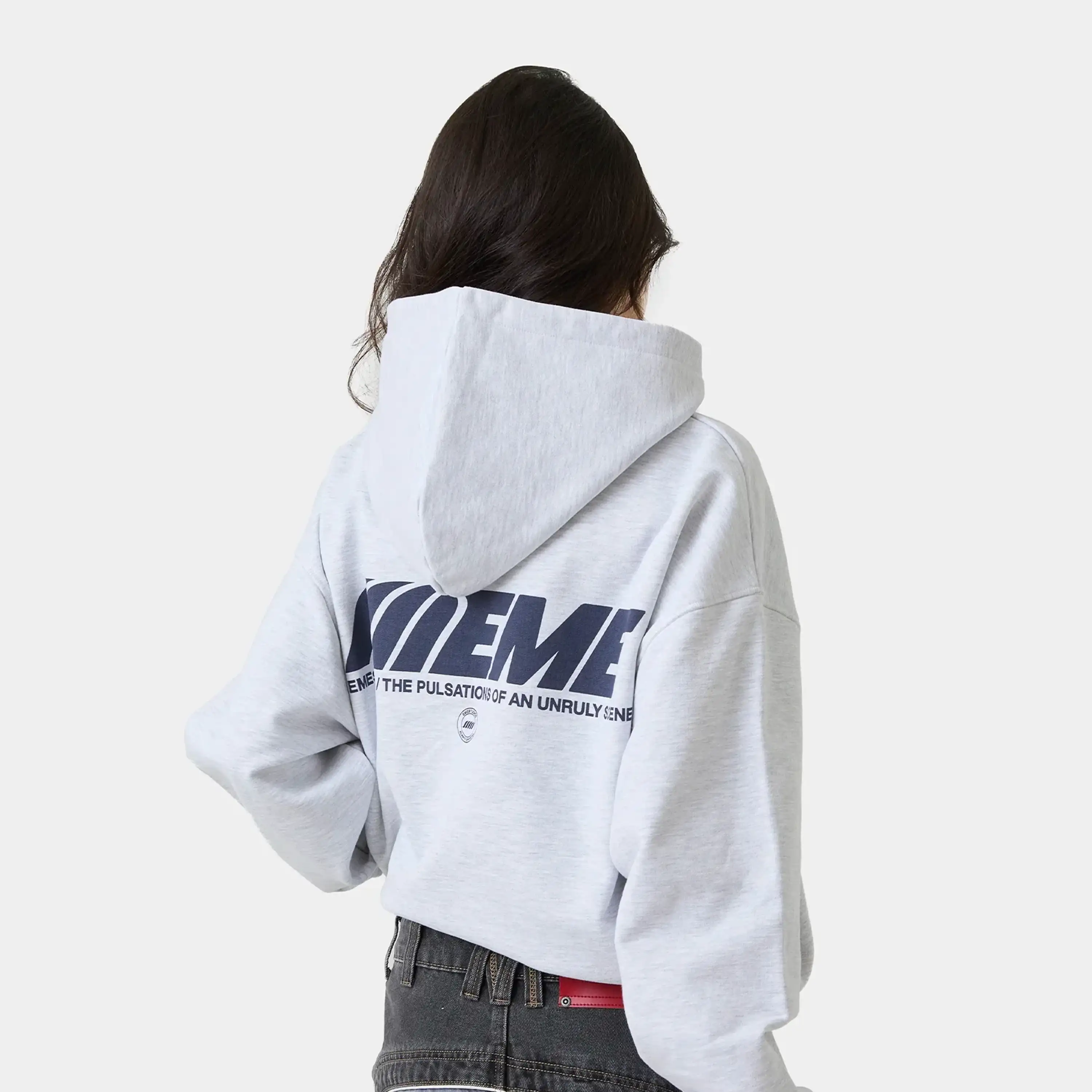 Peyas Heather Grey Oversized Hoodie