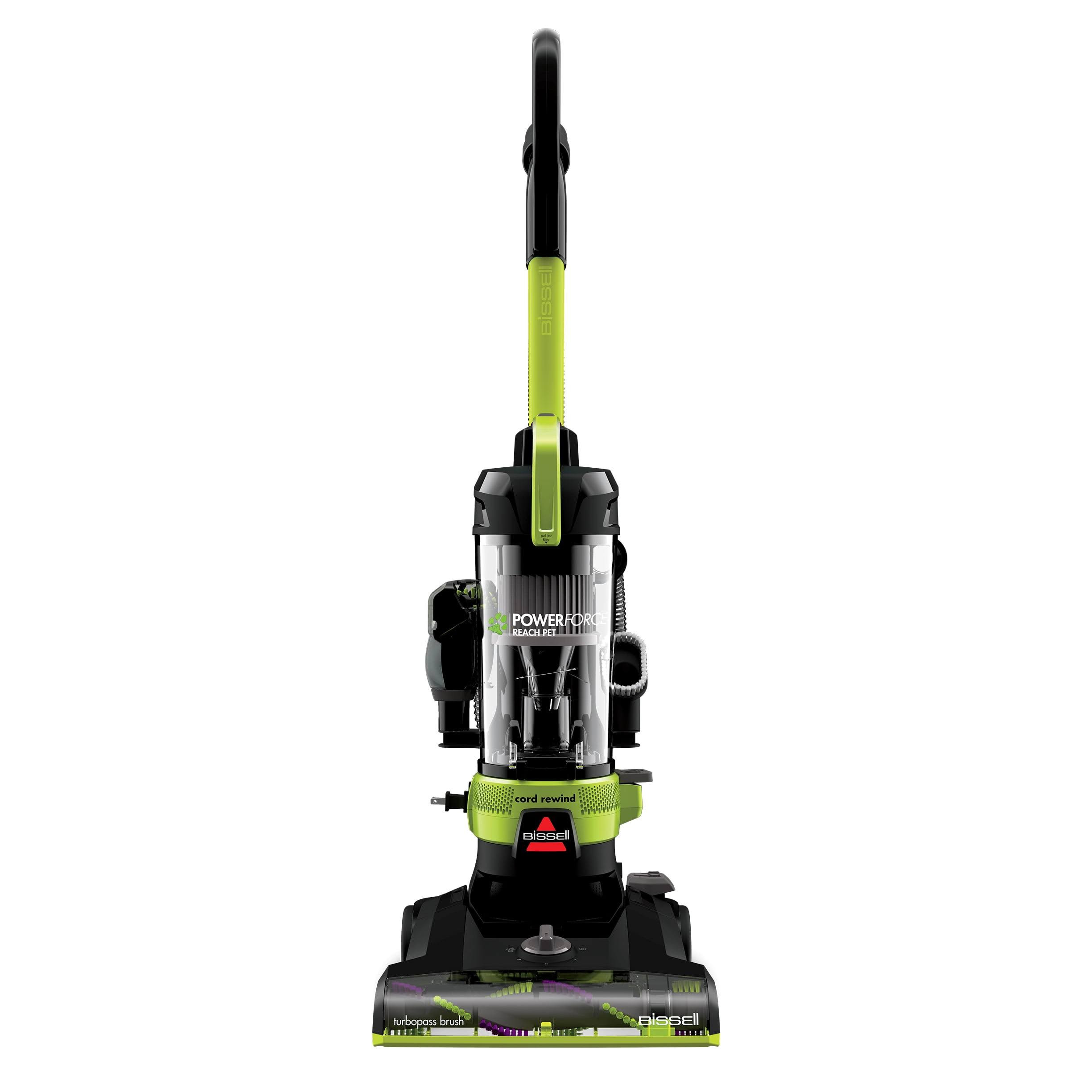 Bissell 3335 Powerforce Helix Rewind Pet Deluxe Upright Vacuum with Live Wand