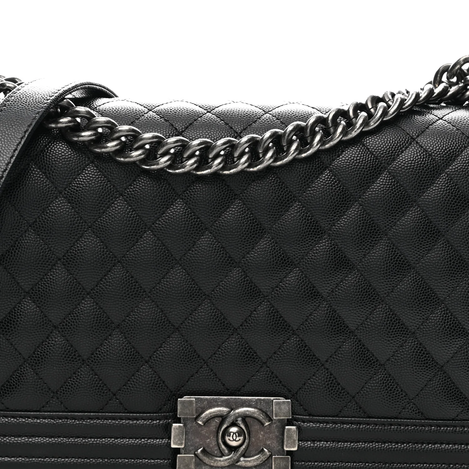 Caviar Quilted New Medium Boy Flap Black