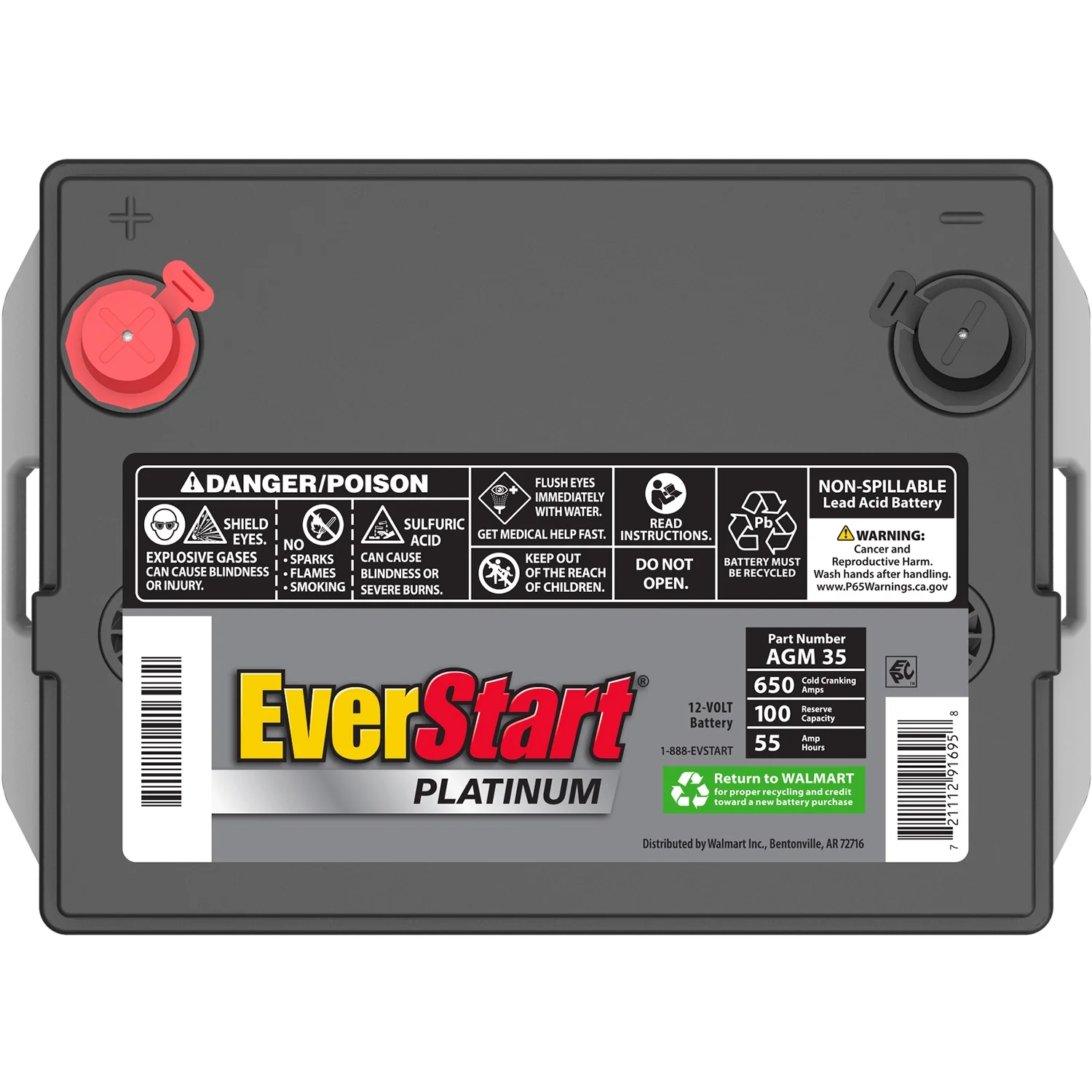 Platinum AGM Automotive Battery, Group Size 35 12 Volt, 650 CCA 100RC - Image 4
