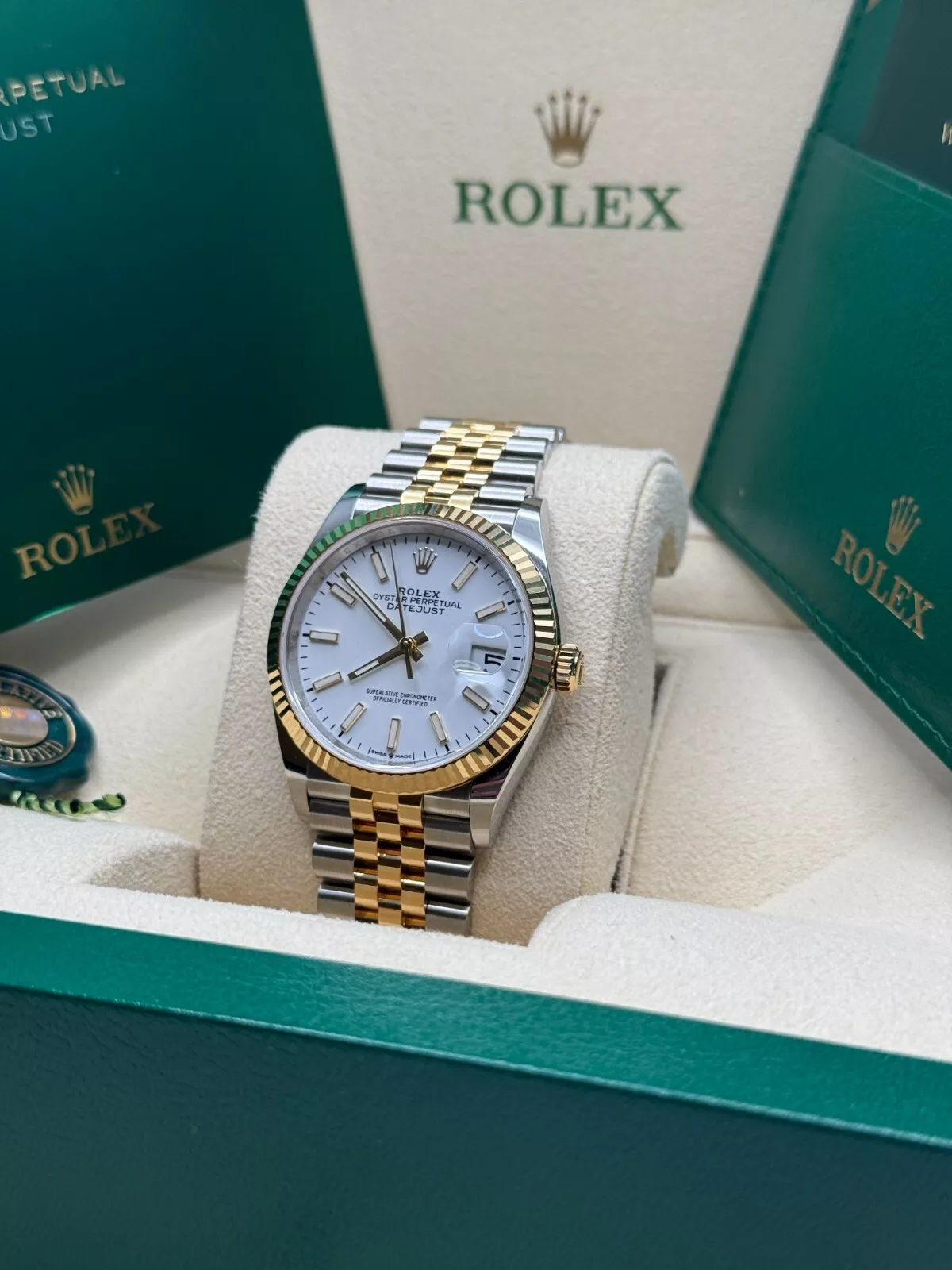 [Super Clone]RLX  Datejust 36mm 126233-0019 White Index Dial Two-Tone Jubilee Bracelet Watch