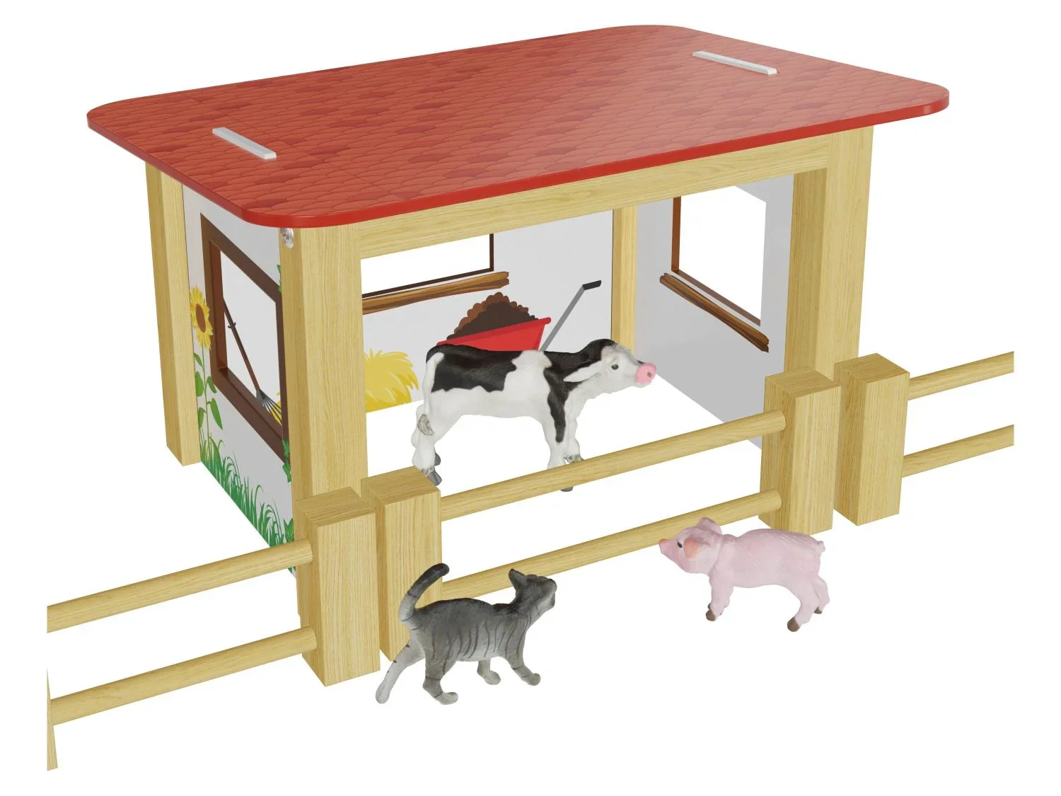 Playtive Ferme, enclos de zoo ou arbres  fes