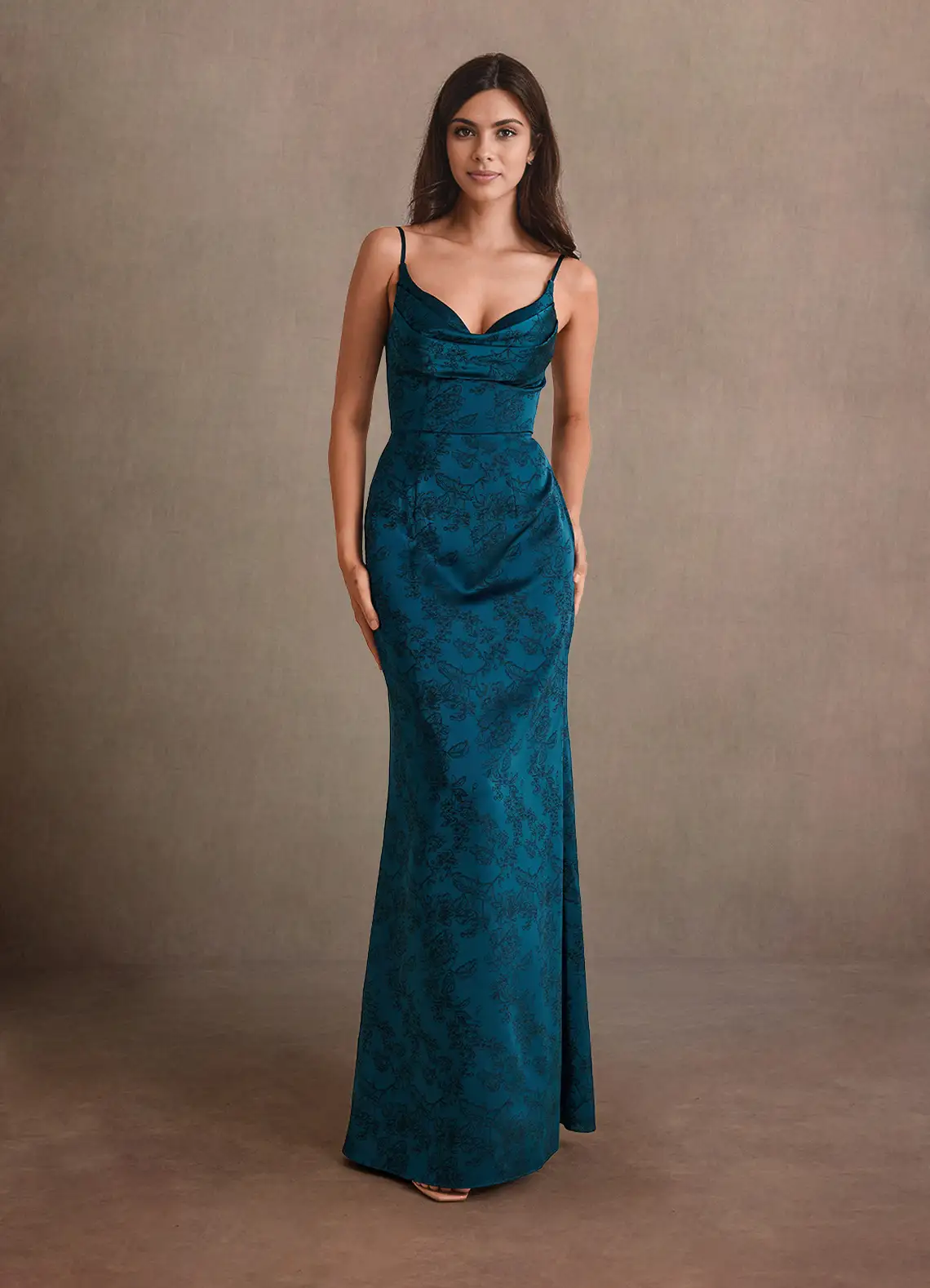 Leah Navy Black Gown