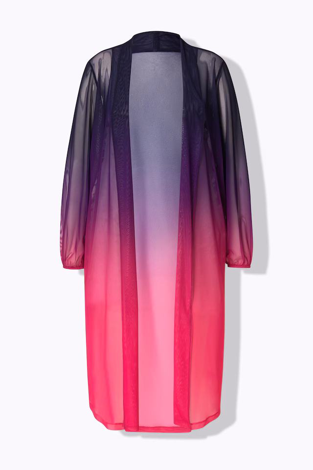 Straight cut color gradient mesh jacket