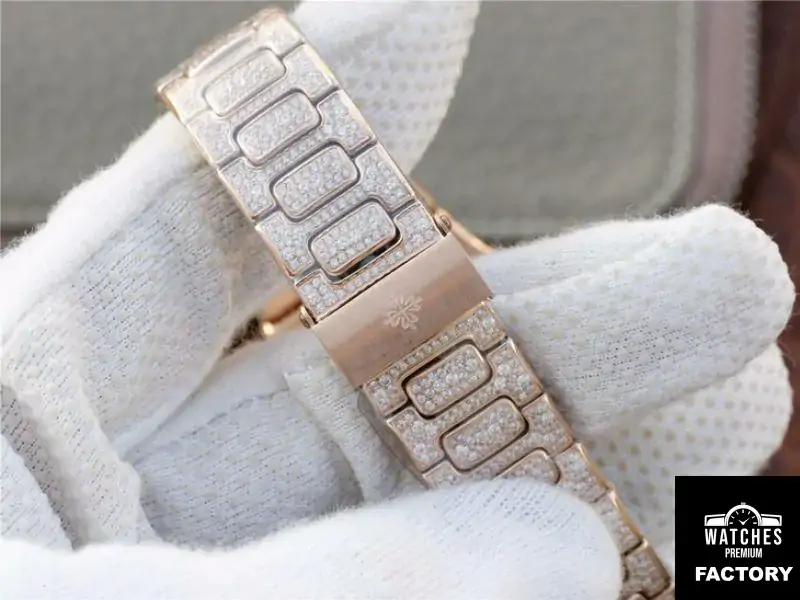 Patek Philippe Nautilus Jumbo 7021 / 1R-001 Full Paved Diamonds Dial