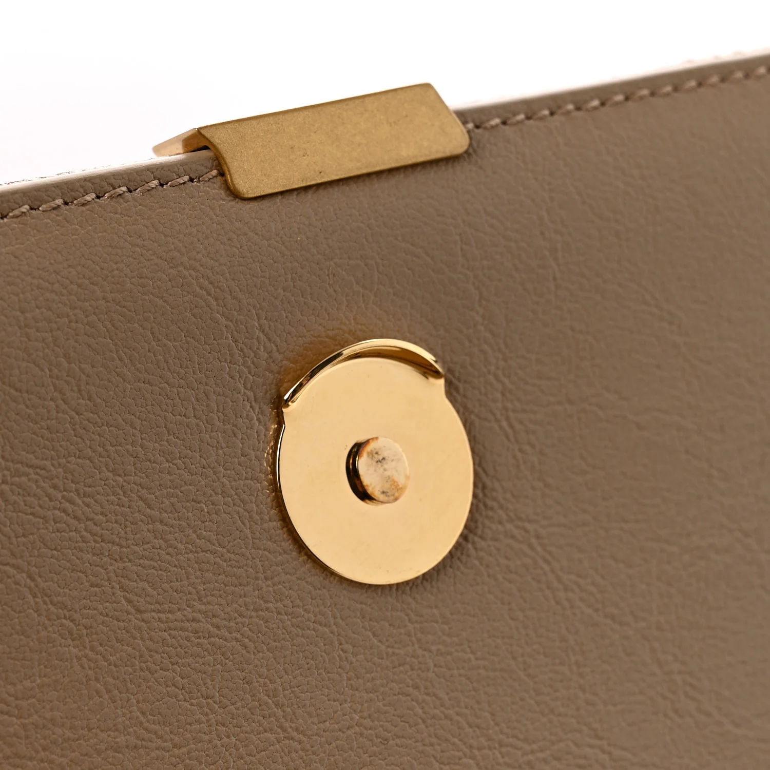 Lambskin Quilted Mini Becky Chain Bag Dark Beige