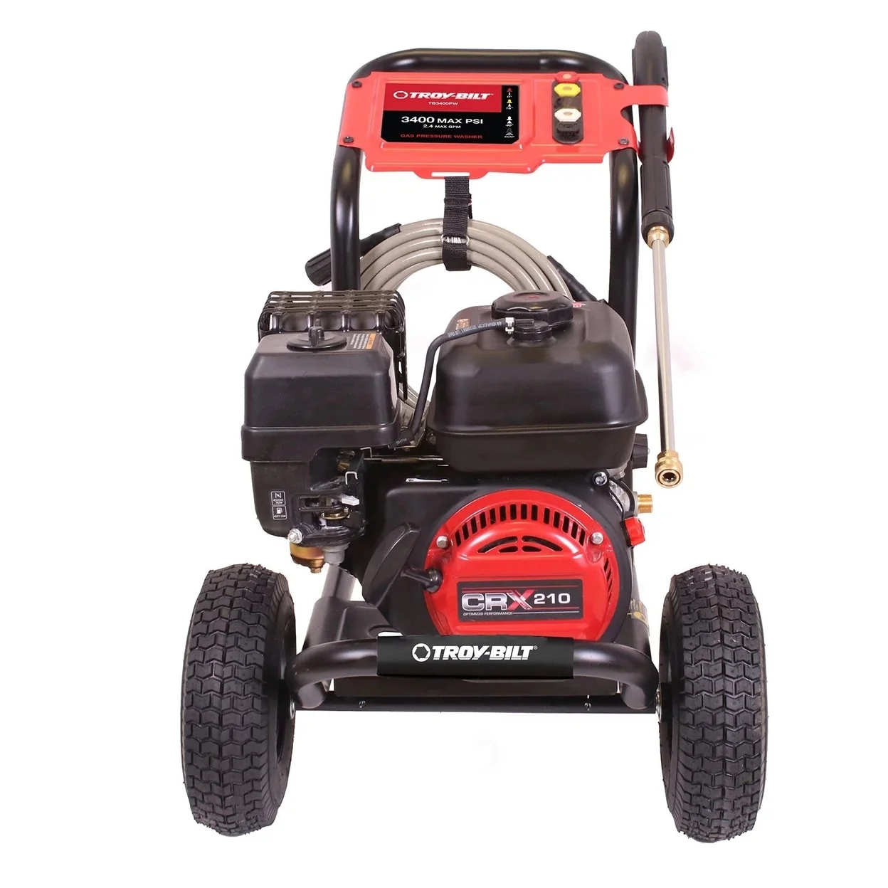 TROY BILT Troy - Bilt 3400 PSI at 2.4 GPM Gas Pressure Washer, 208cc Engine, Durable Steel Frame