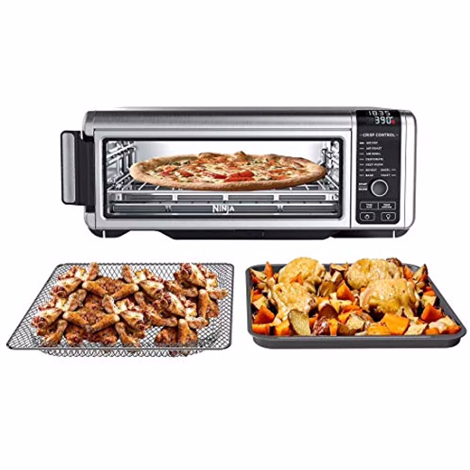 Foodi 9-in-1 Digital Air Fry Oven Air Fry, Air Roast, Air Broil, Bake, Bagel, Toast, Dehydrate, Keep Warm, and Reheat Stainless Steel