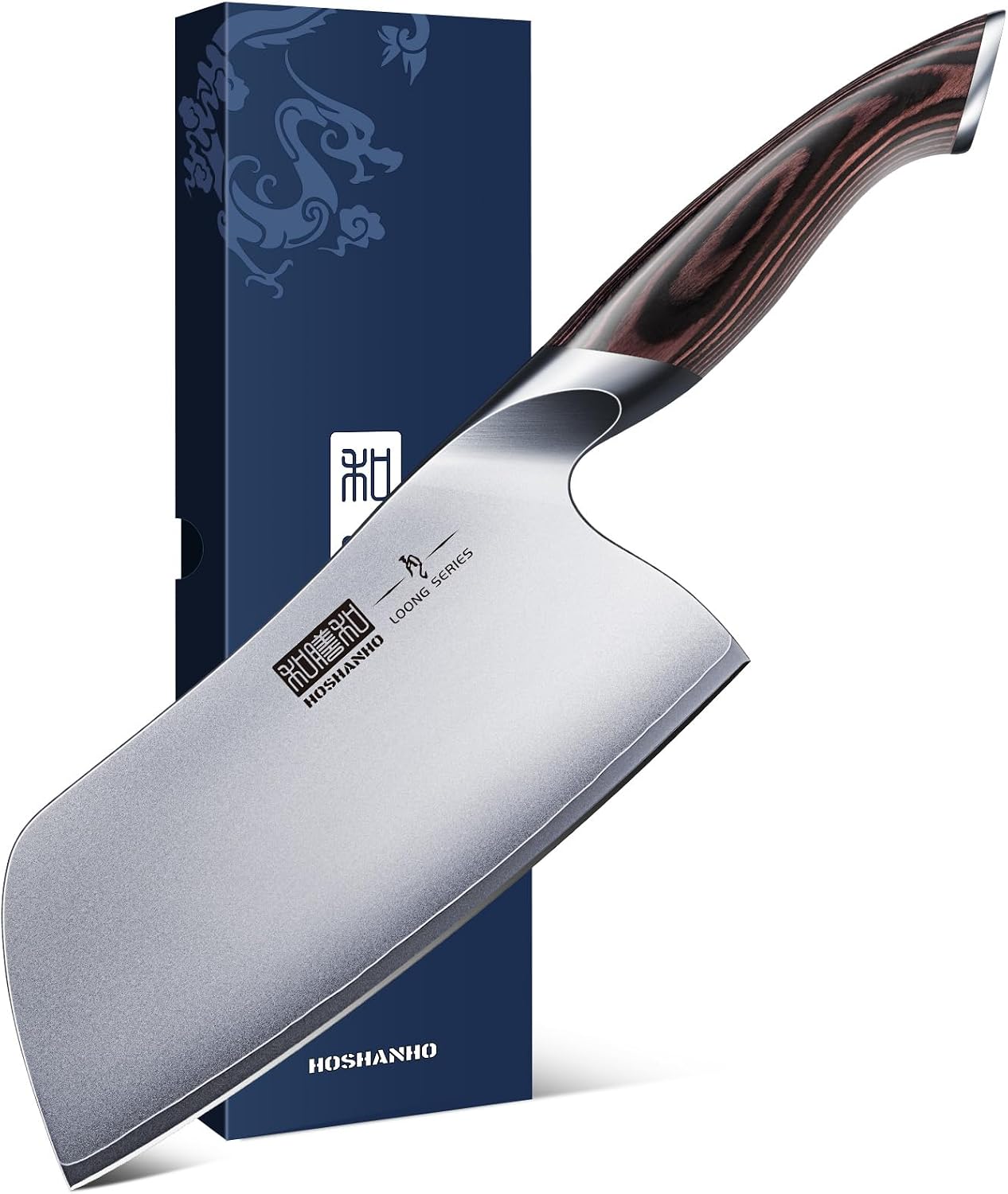 HOSHANHO Cleaver Knife 7 Inch, Ultra Sharp Vegetable Meat Chopper Knife