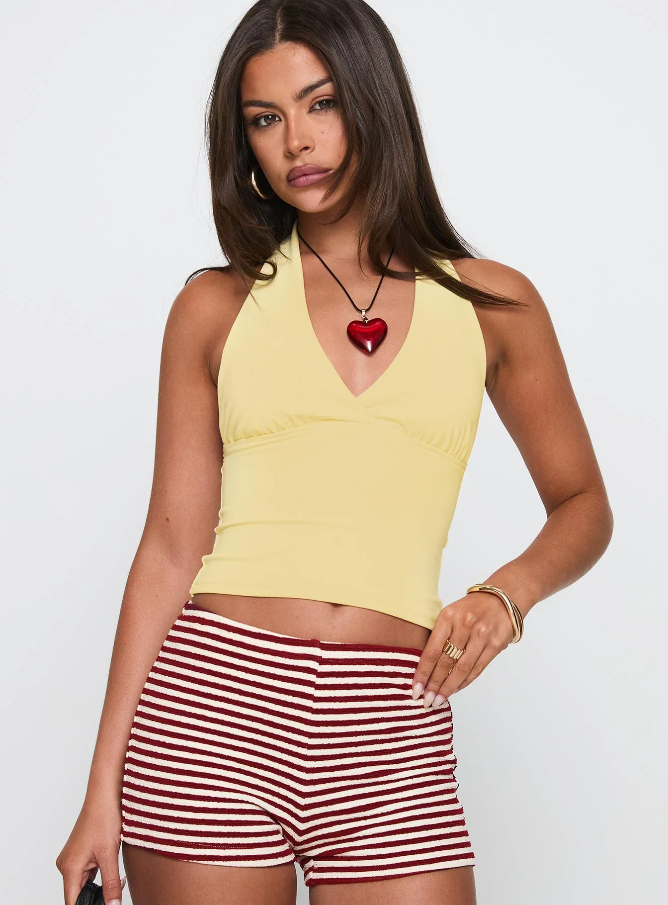 Whimsy Halter Top Lemon