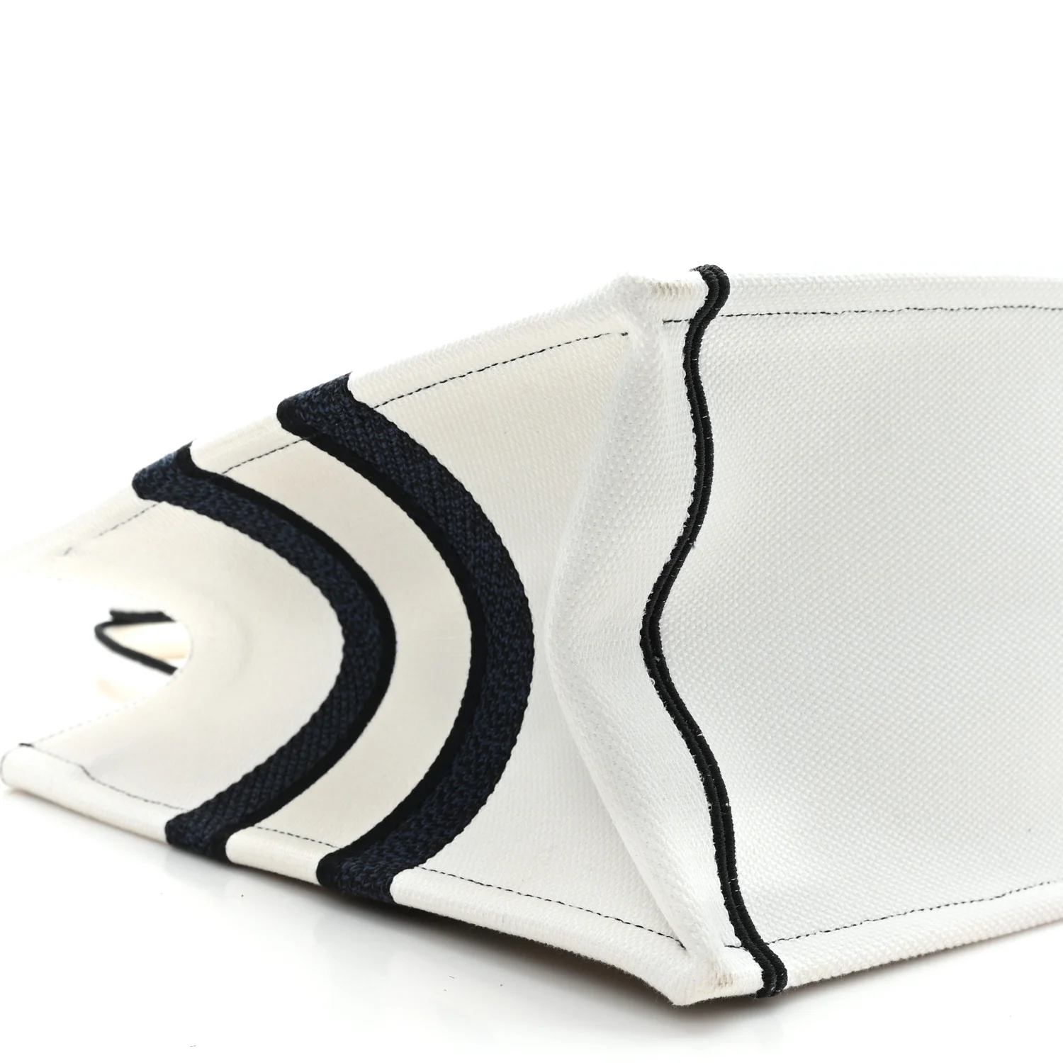 Canvas Embroidered Medium Miss Dior Graffiti Book Tote Navy White