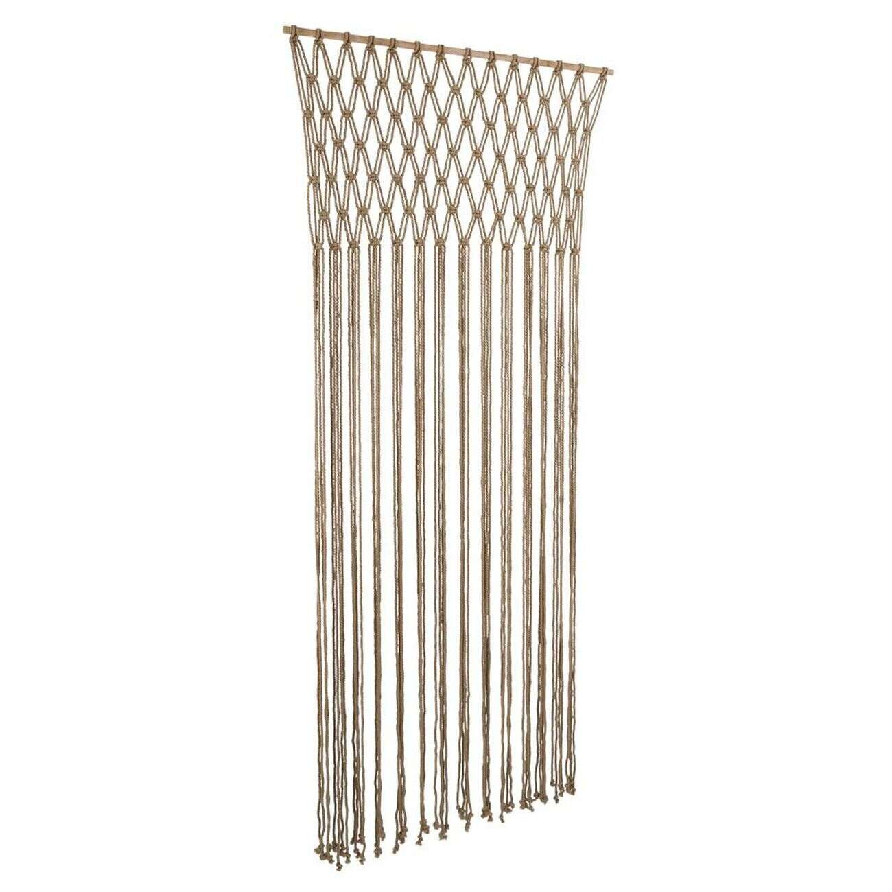 Rideau de porte macramé beige 90xH200cm