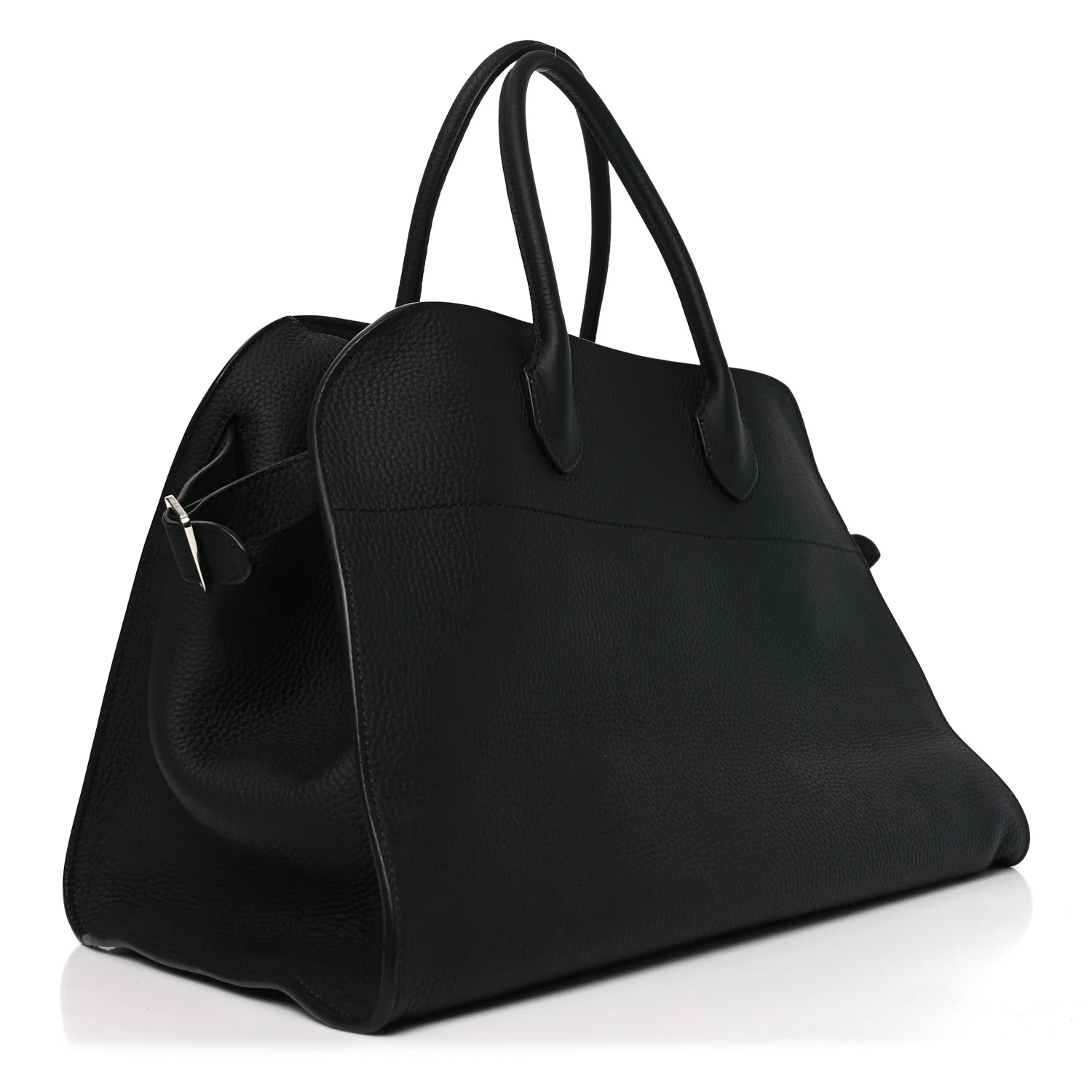 Matte Grained Calfskin Soft Margaux 15 Black