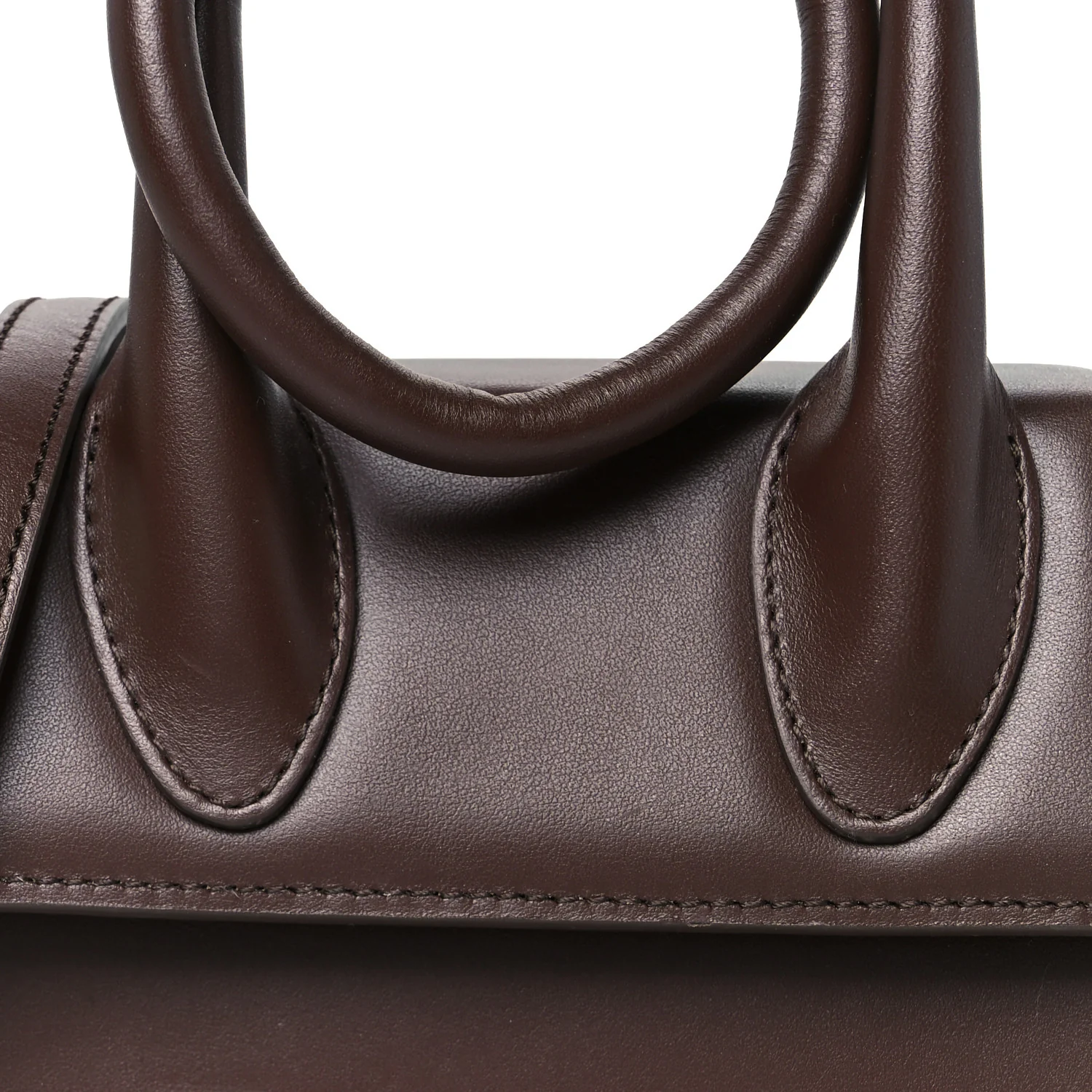 Smooth Calfskin Le Chiquito Noeud Dark Brown