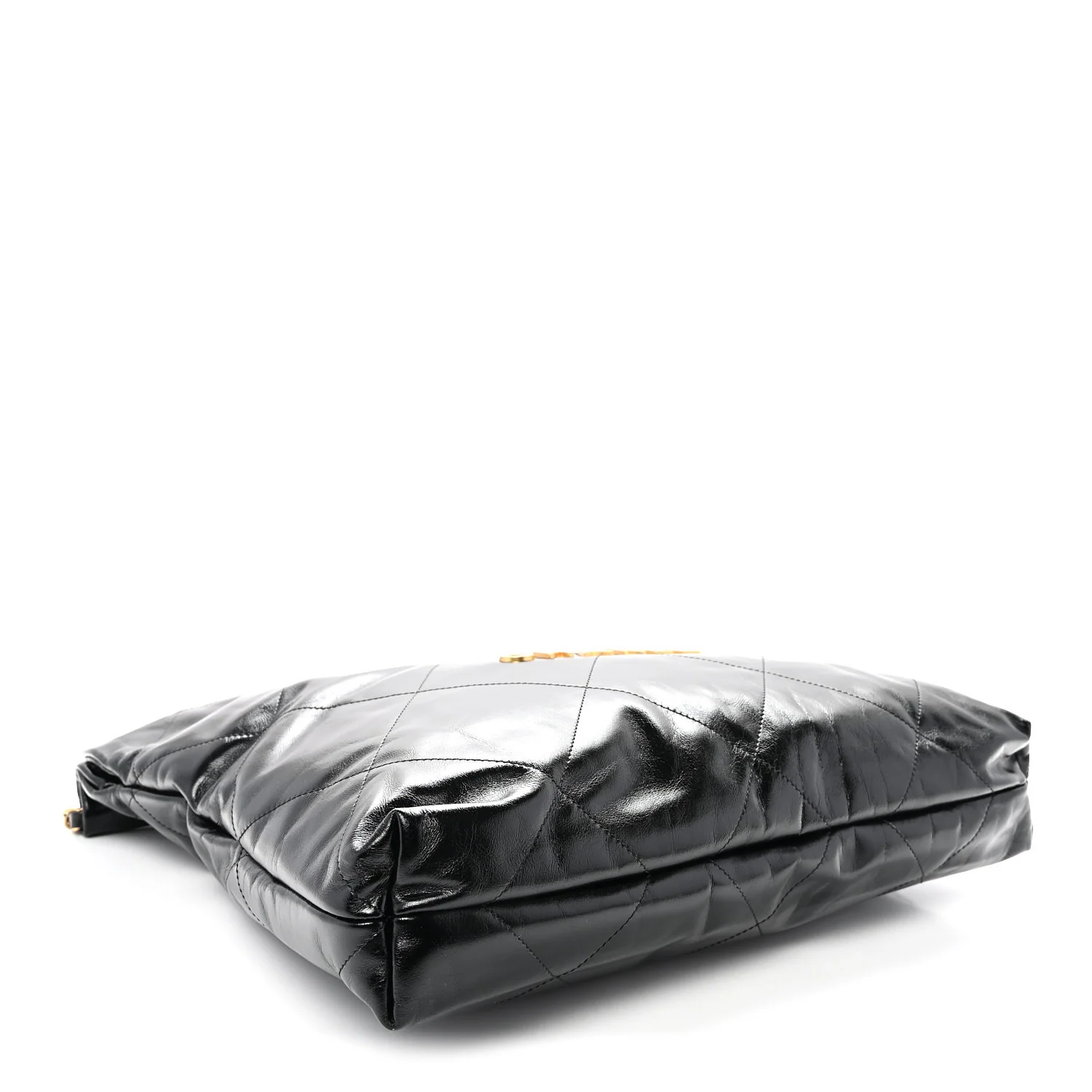 Shiny Calfskin Quilted Chanel 22 Black