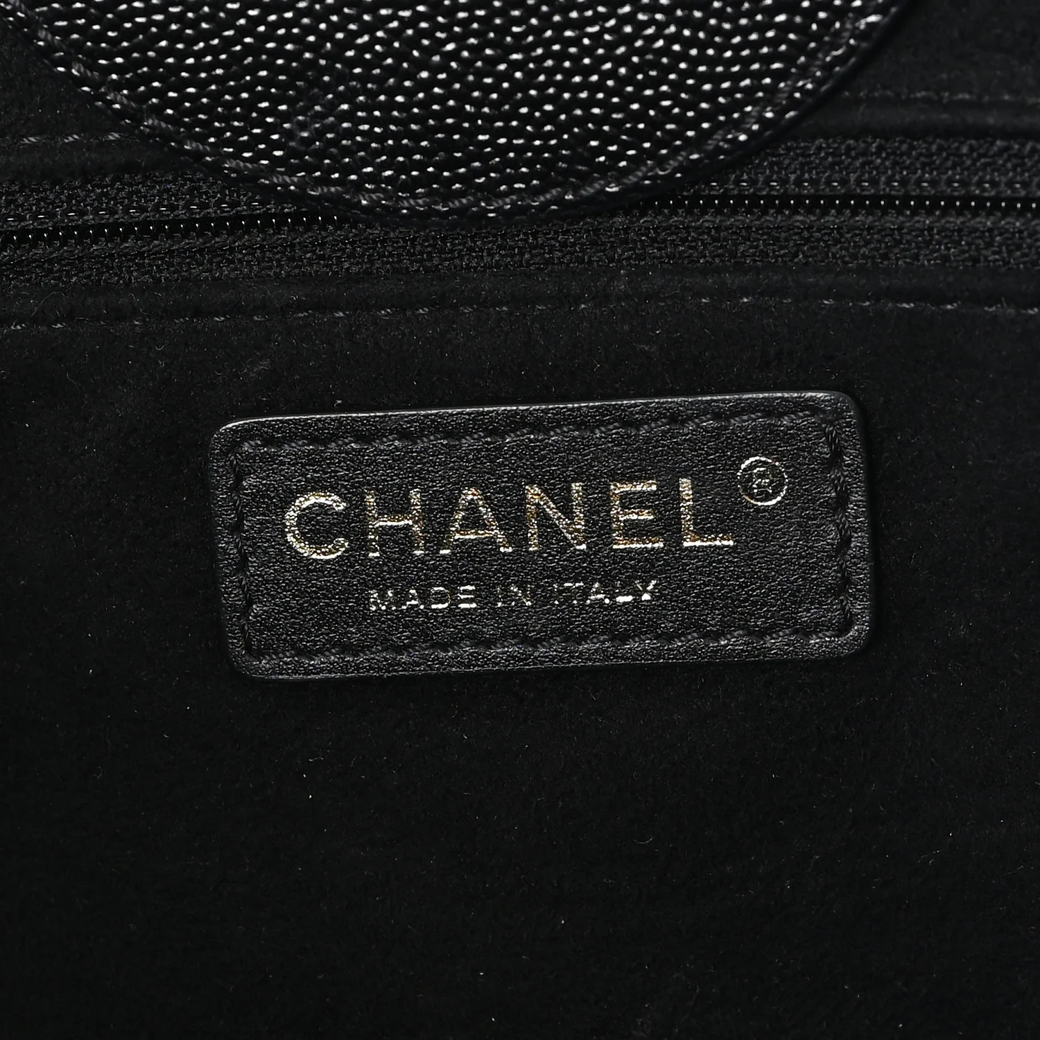 Caviar Medium Studded Deauville Tote Black