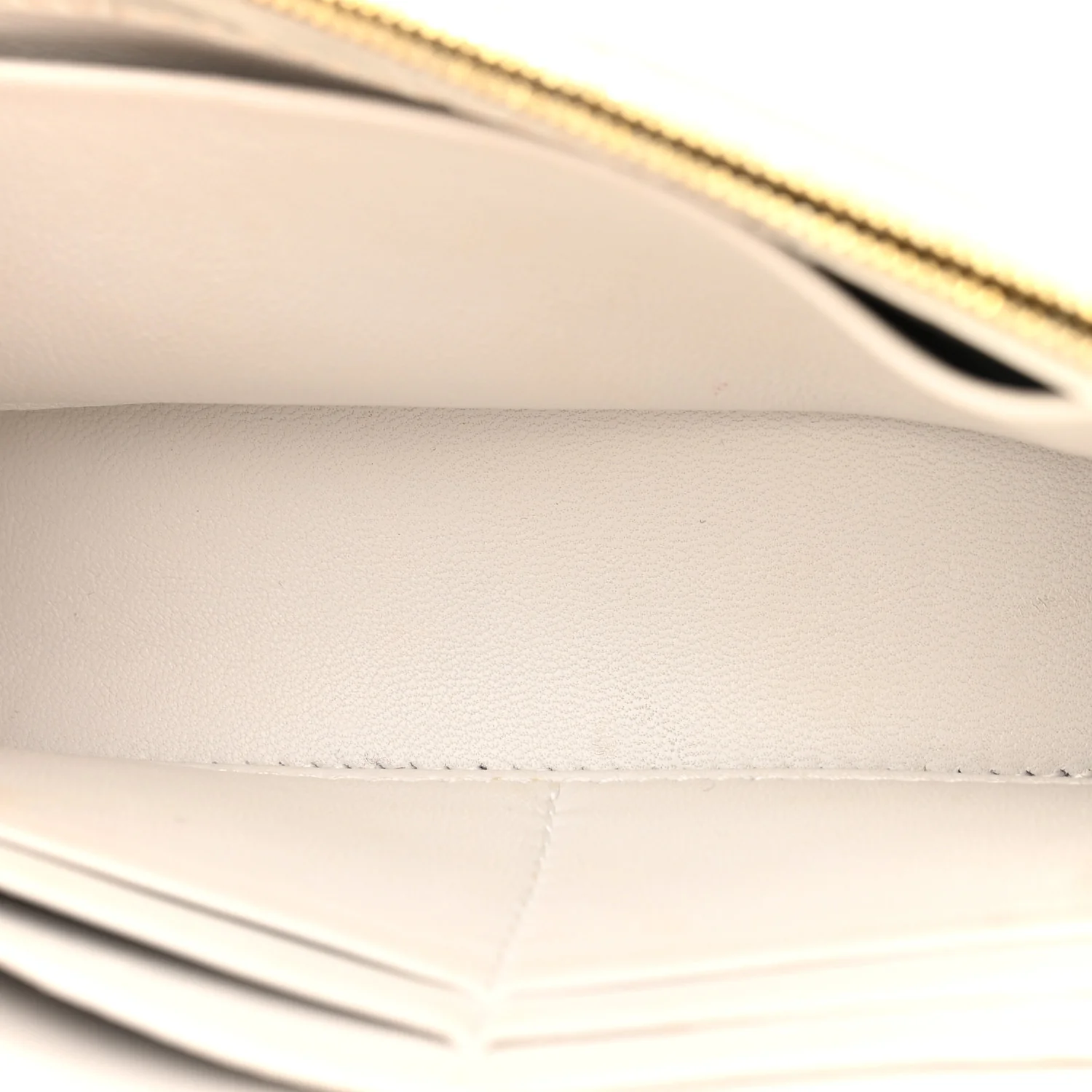 Shiny Calfskin Crocodile Embossed Hourglass Chain Bag White
