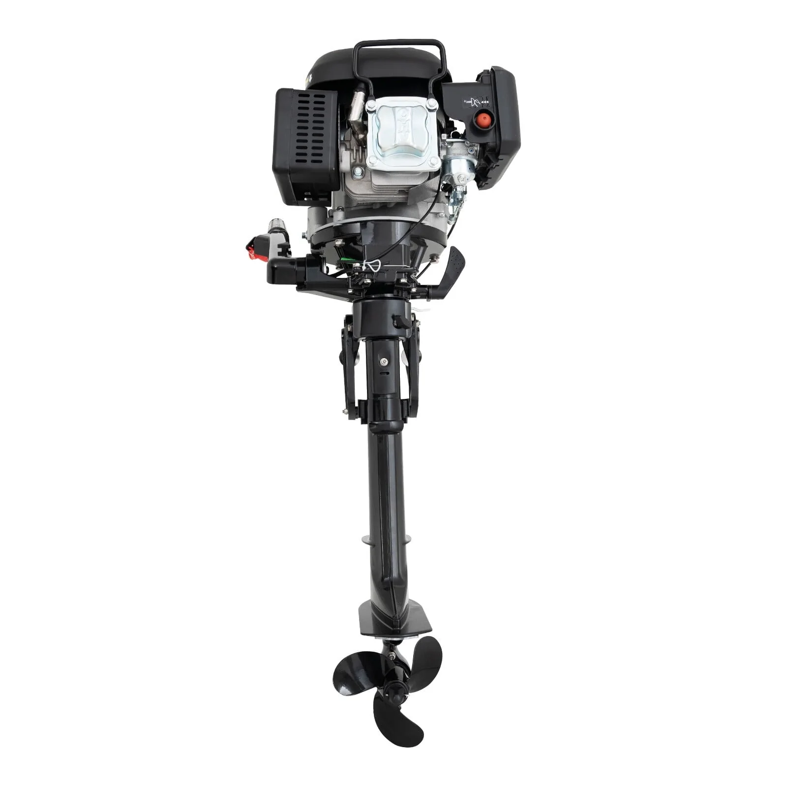 6HP 4 Stroke 140CC Outboard Motor Heavy Duty Inflatable Fishing Boat Gasoline Engine Manual Start TCI Air Cooling System 4500 5500Rpm(Joystick Length 15 35in) Image 6