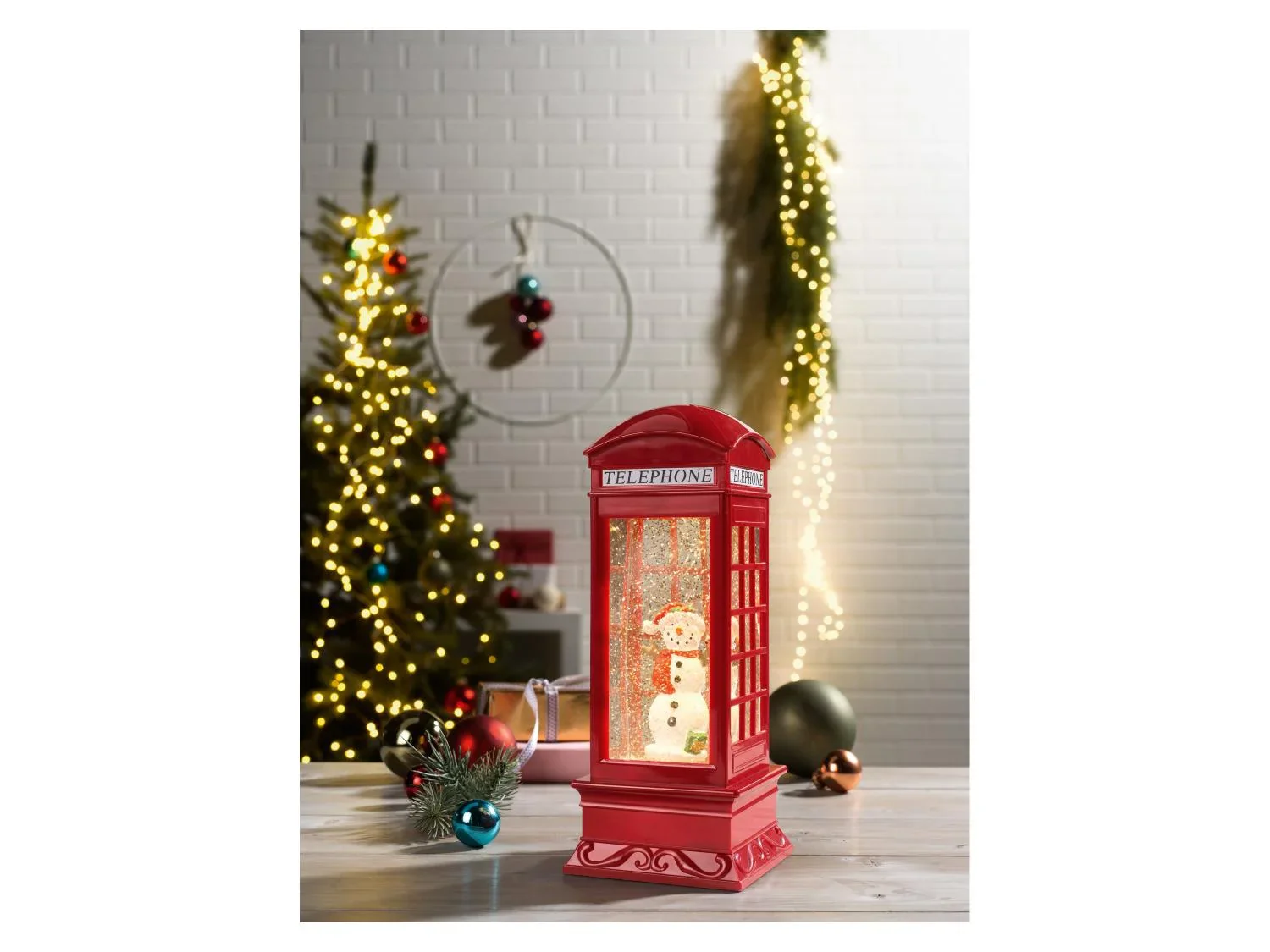 LIVARNO home Lanterne LED avec boule  neige
