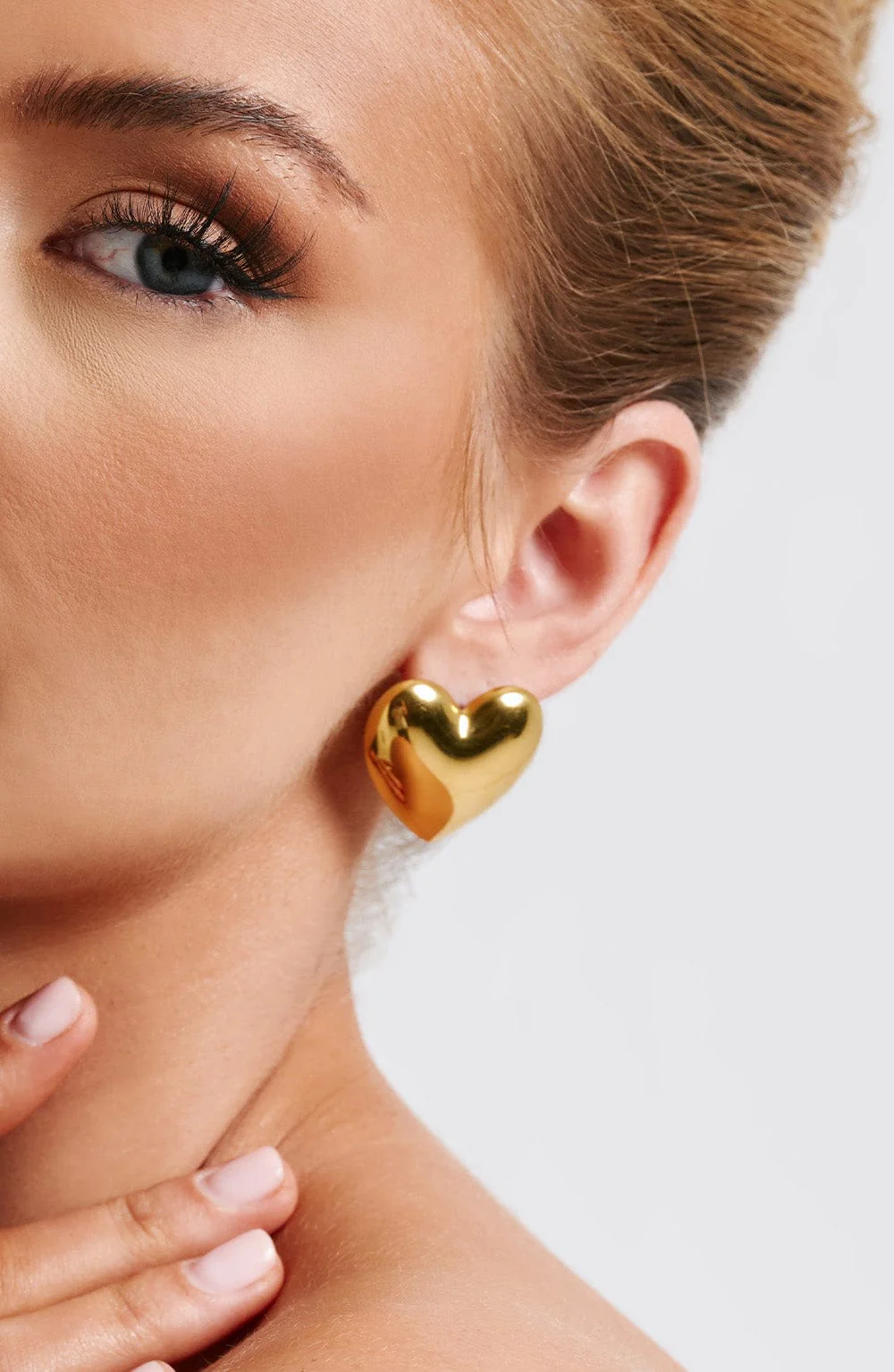 Milan Heart Earrings - Gold