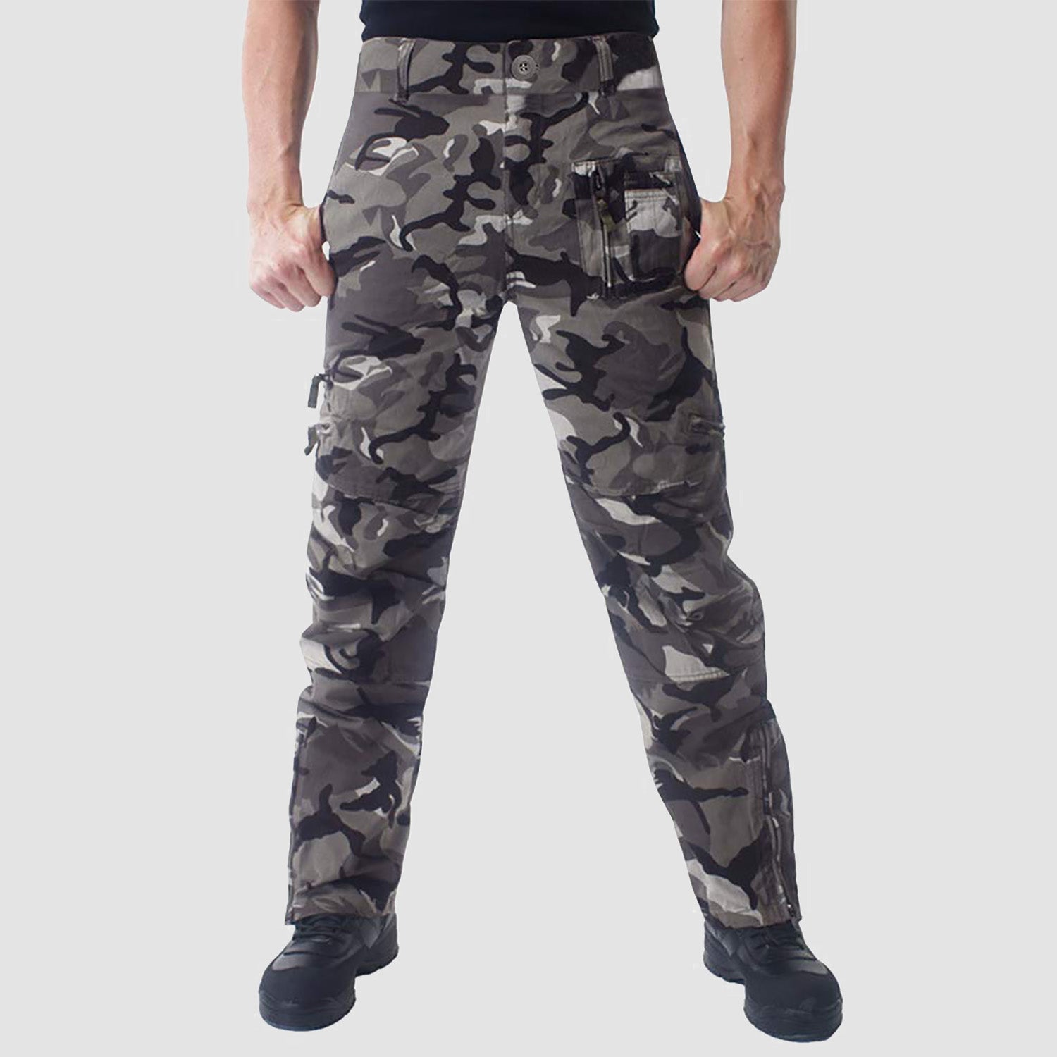 Pantalon tactique pour homme avec 9 poches, pantalon cargo léger en tissu ripstop, idéal pour la randonnée