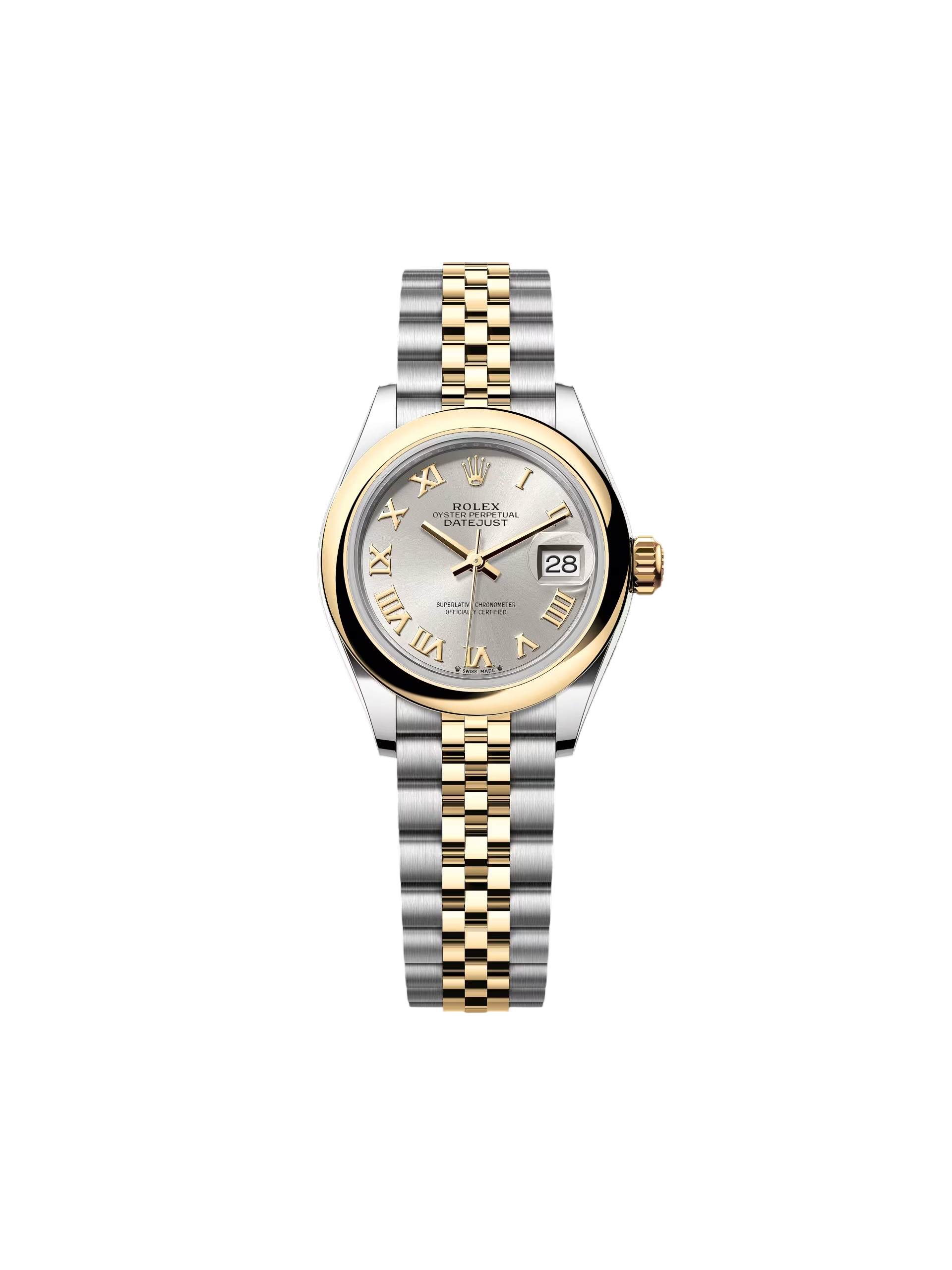【Super Clone】RLX Lady-Datejust 28mm  279163 Silver Roman Dial Oyster Bracelet