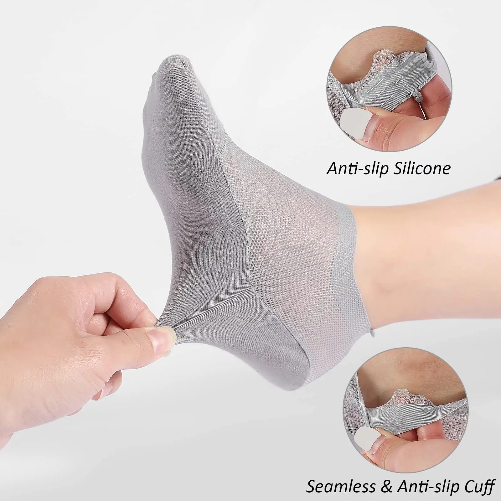 🔥 Last Day!  30-Pairs Invisible Grip Socks 🧦 — Stay Invisible, Never Slip & Keep Feet Dry All Day (Limited Time Deal)