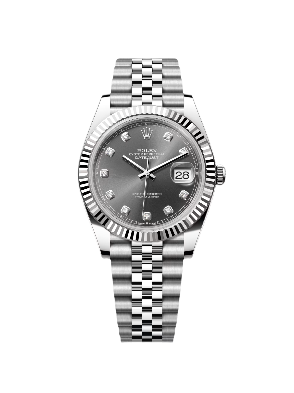 【Super Clone】RLX  Datejust 41mm 126334 Slate Diamond Jubilee Stainless Steel