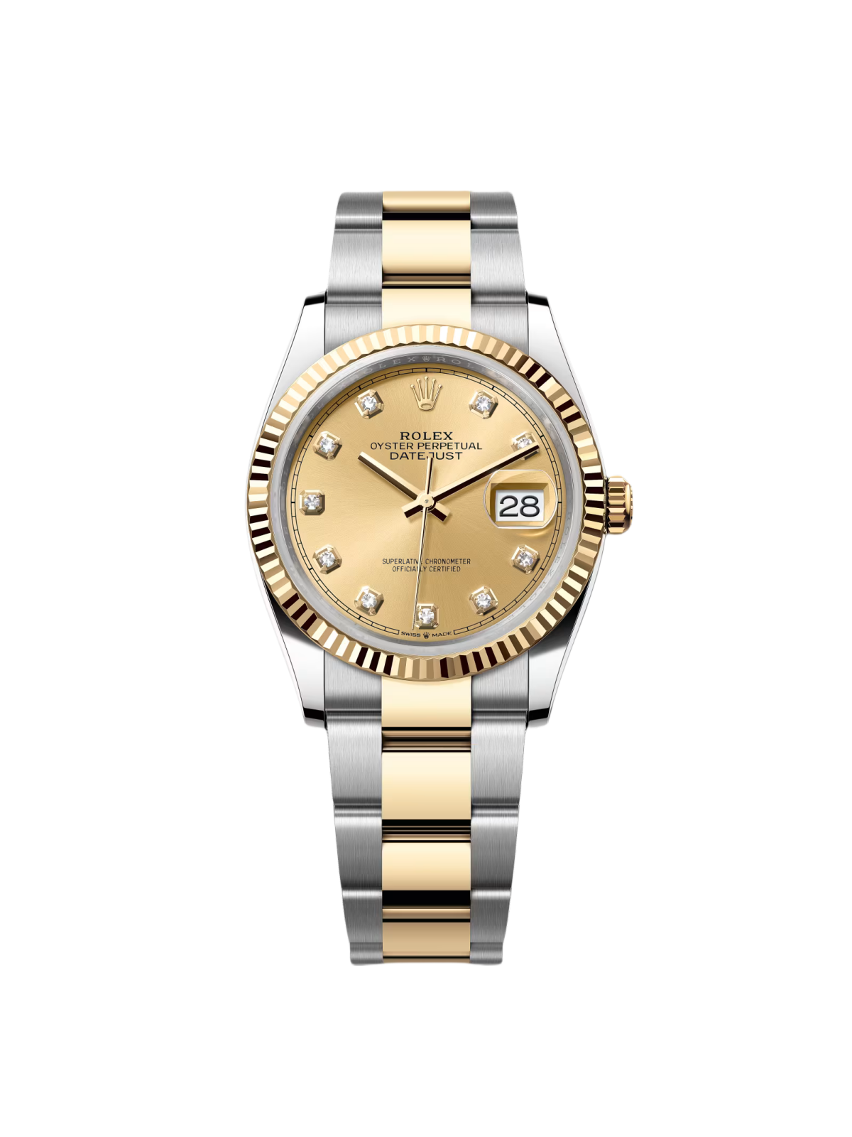 【Super Clone】RLX  Datejust 36mm 126233 Champagne Dial Jubilee Bracelet Watch