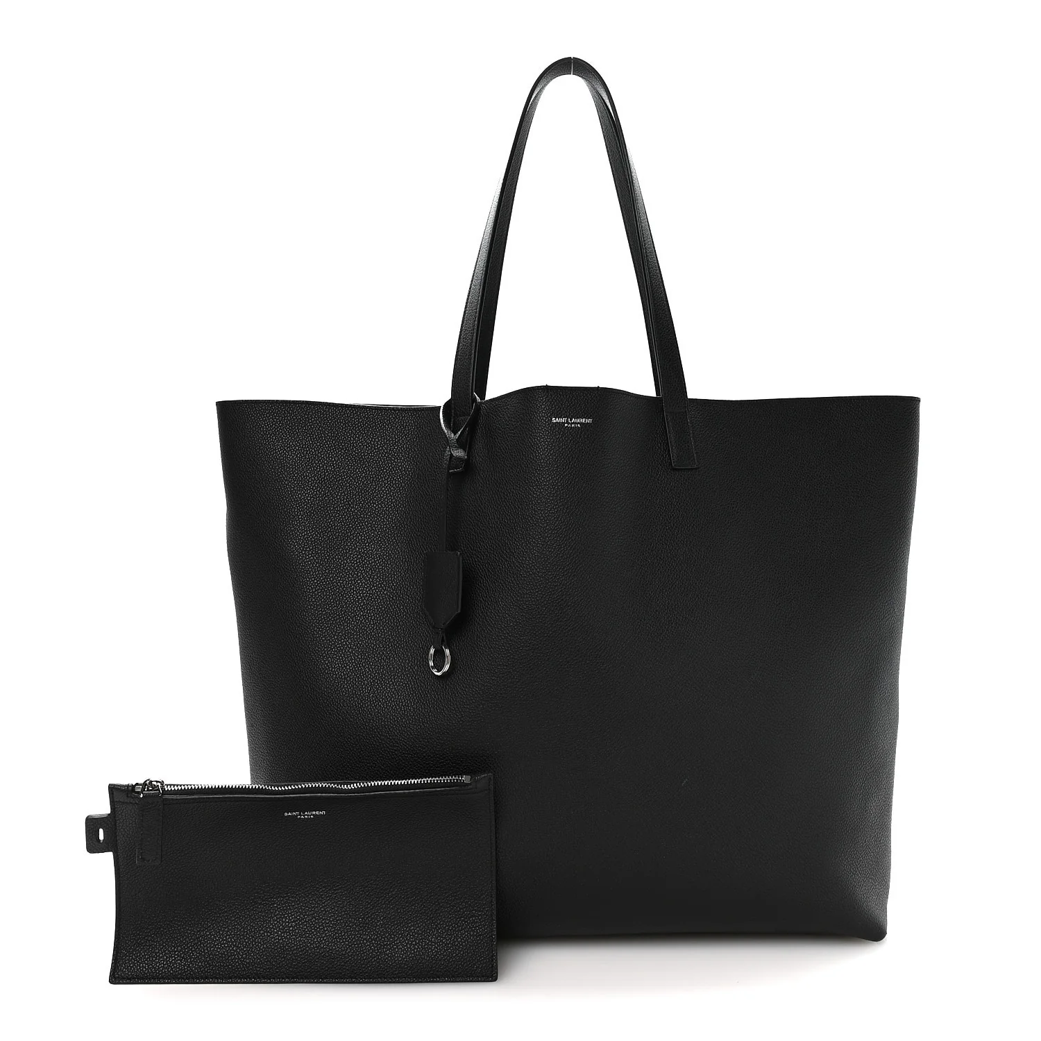 Calfskin Large Shopping Tote Black