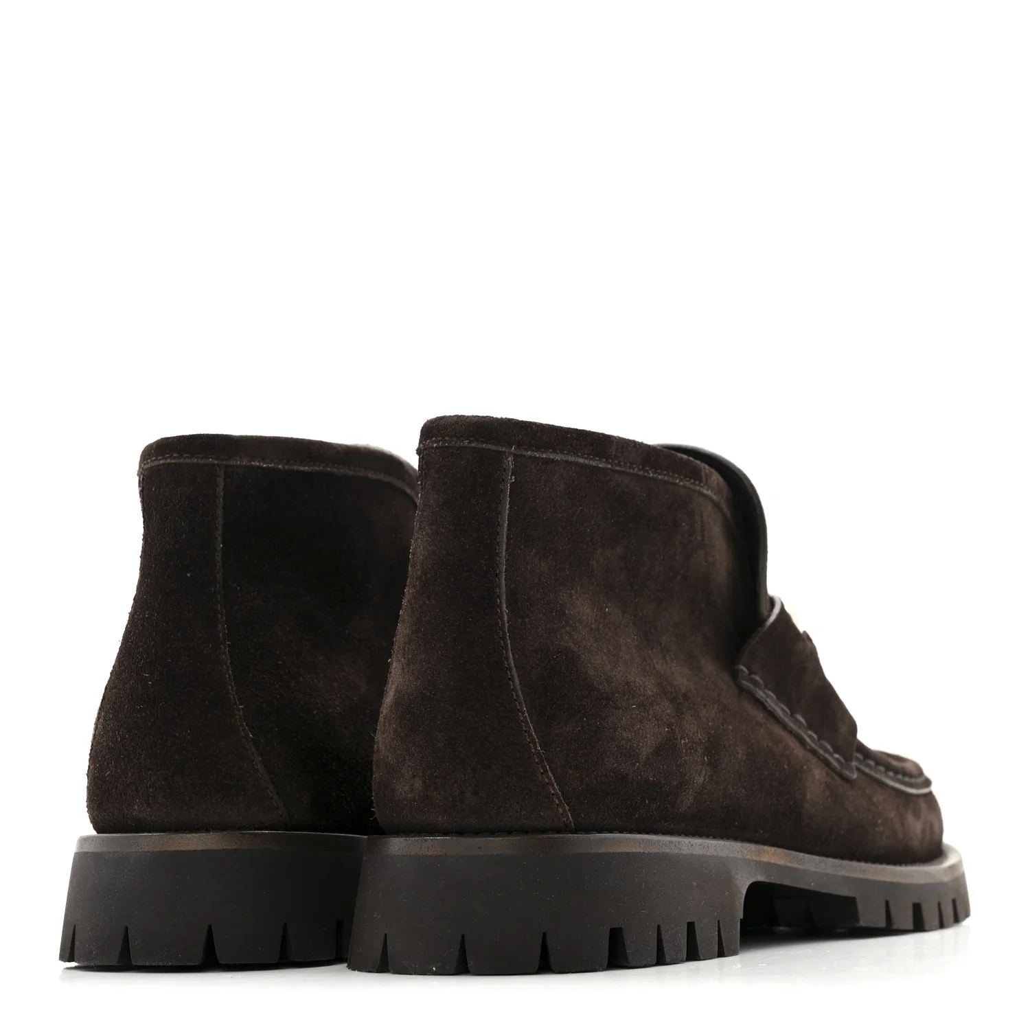 Suede Horsebit Ankle Boots 38 Dark Brown