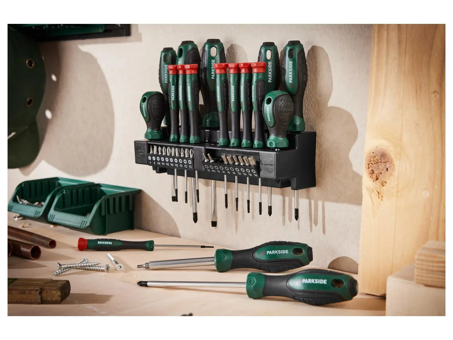 PARKSIDE Set de tournevis et embouts, 37 pices