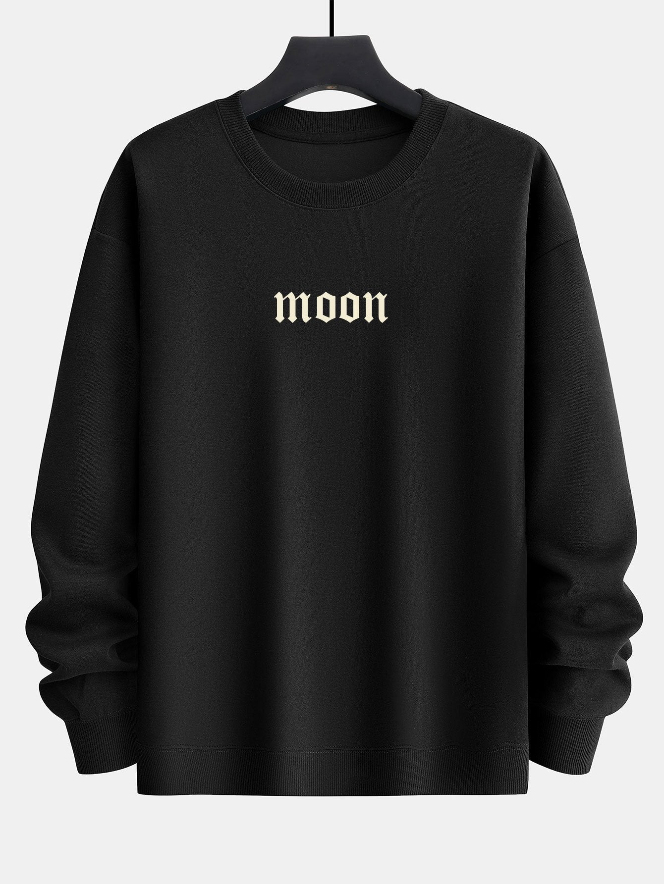 Sweat-shirt coupe décontractée imprimé lune dans le dos