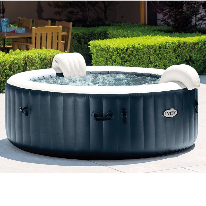 Spa gonflable rond Intex 6 personnes 170 - Jet Vinyl bleu foncé