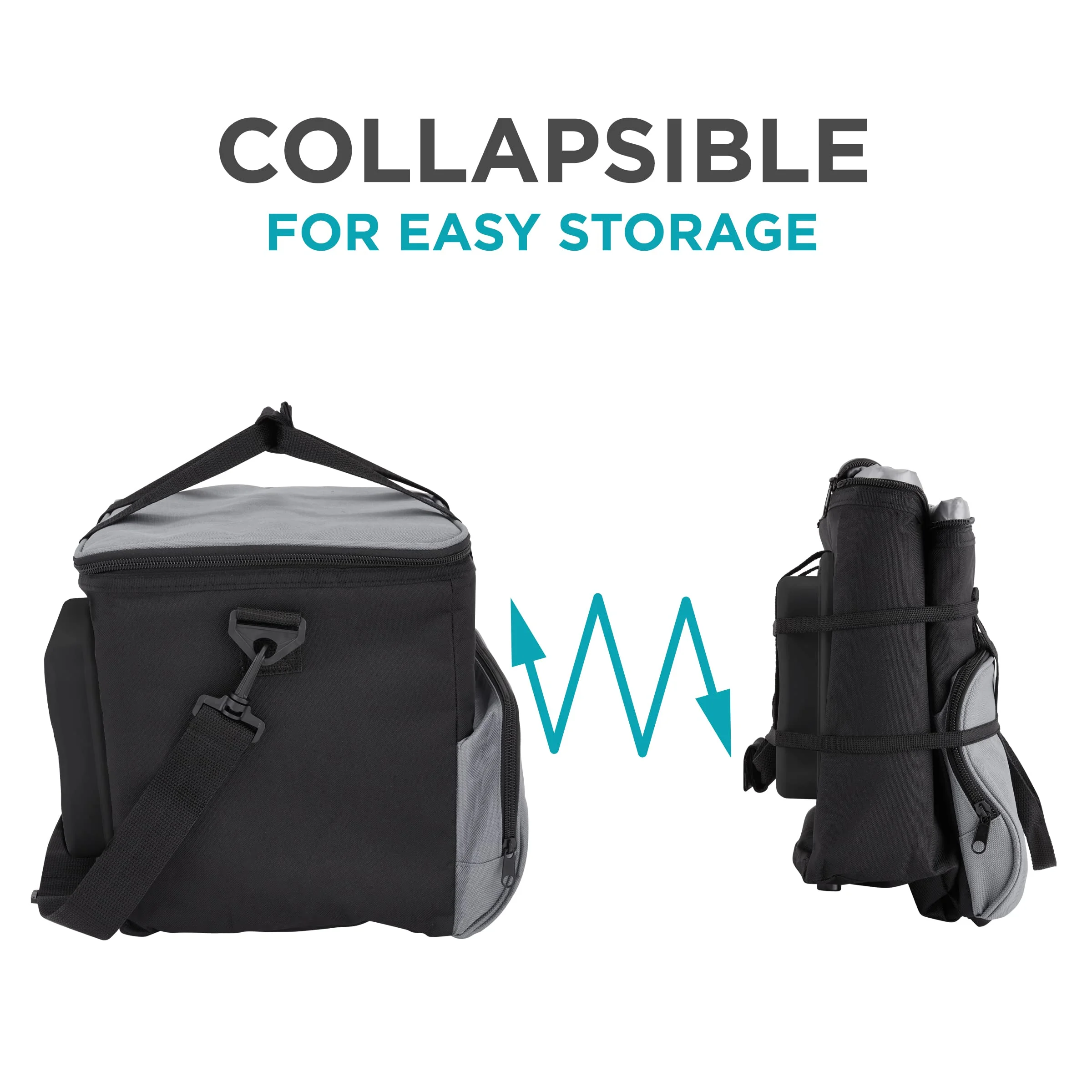 Portable Electric Cooler Bag | 15L Soft Sided Thermoelectric Travel Cooler with Shoulder Strap, Storage Pocket DC 12V Plug in for Car, Truck RV Camping - Image 3