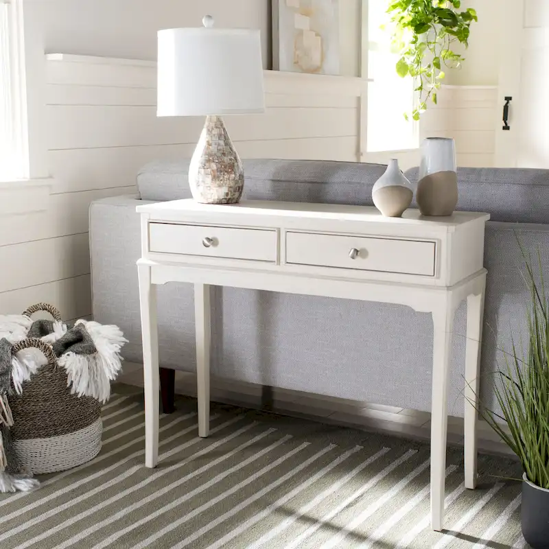 2-Drawer Console Table with Elegant French Country Design