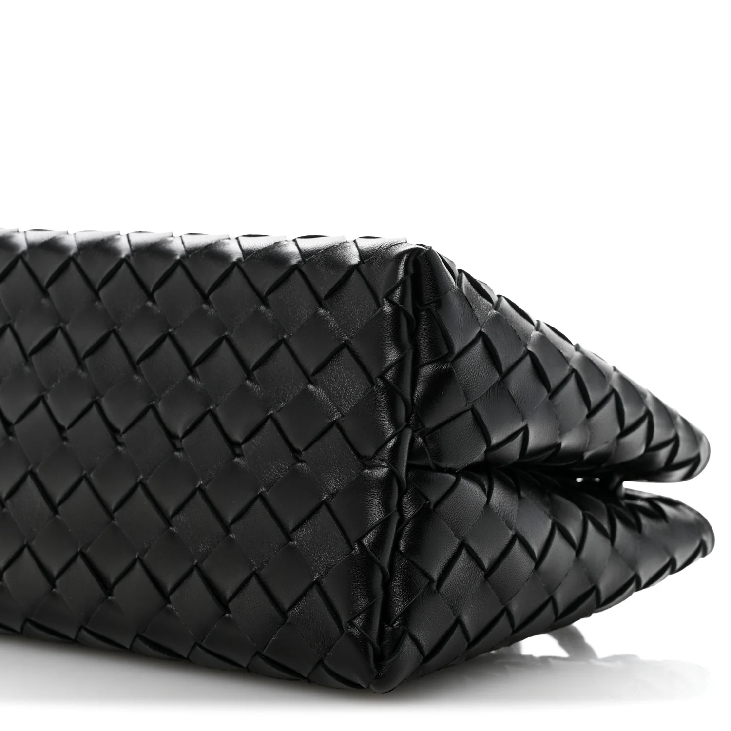Nappa Intrecciato Small East West Andiamo Shoulder Bag Black