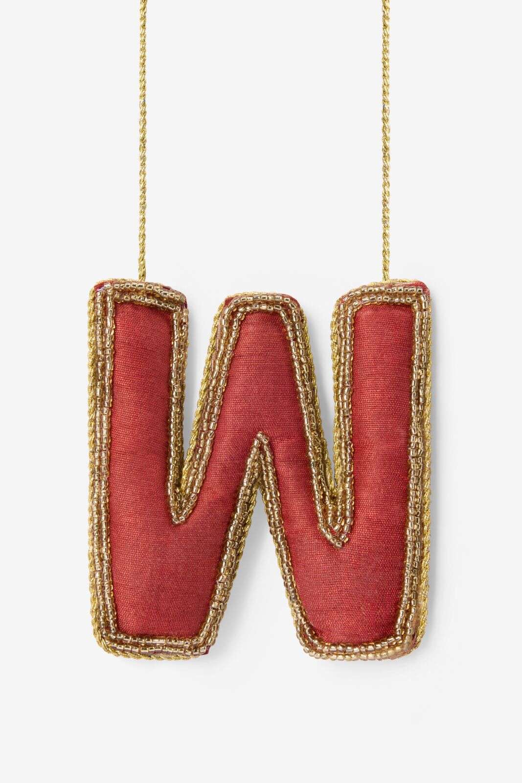 Roze kersthanger letter W