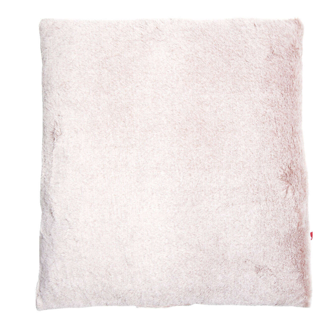 Coussin carré 1 face imitation fourrure beige 45x45cm