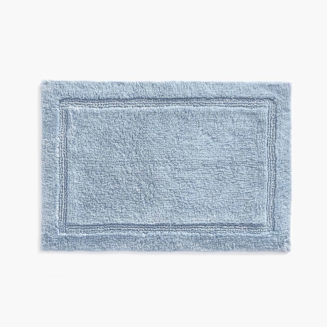 Under The Canopy Plush Reversible Organic Bath Rug - Blue Fog Blue Fog / Small