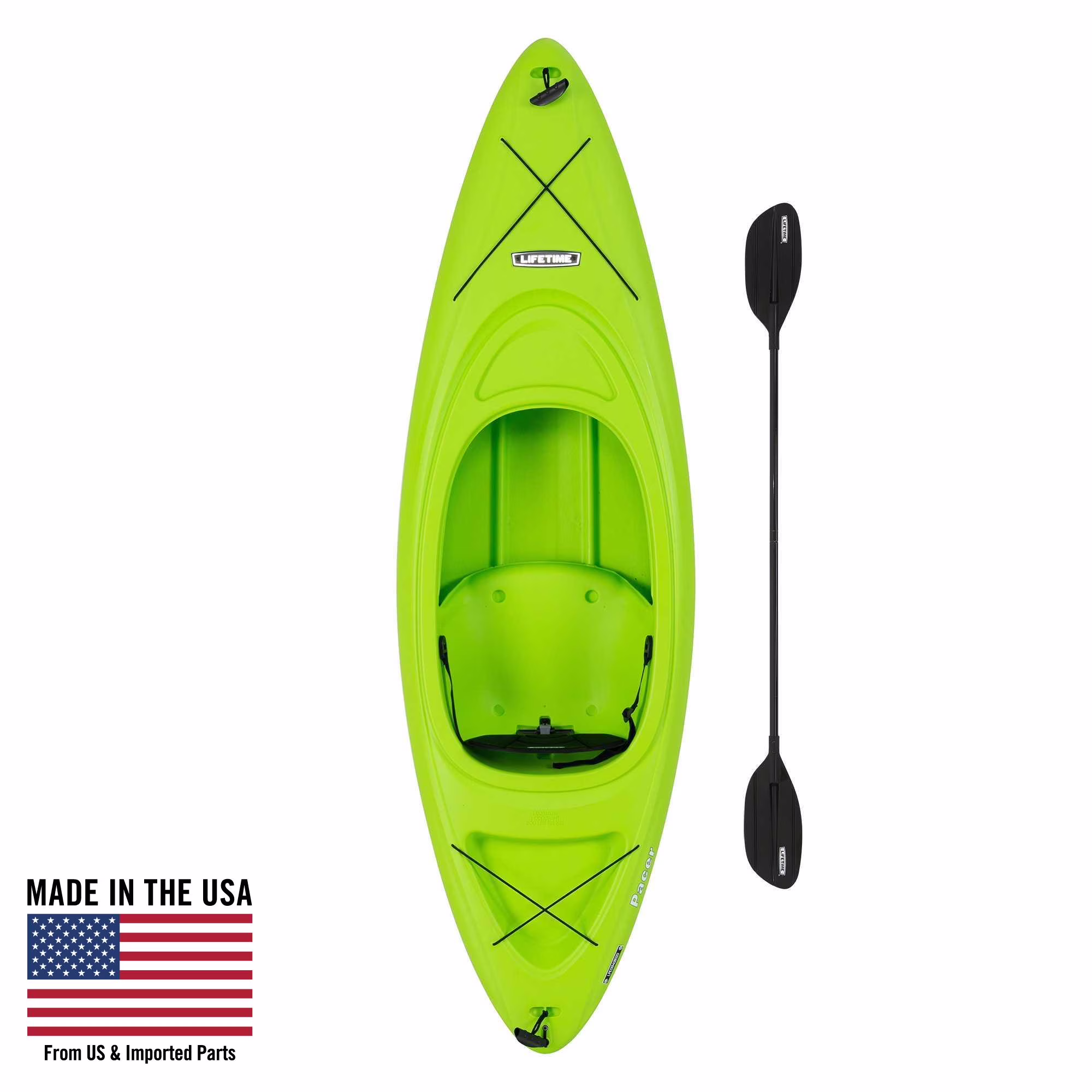 Pacer 8 ft. Sit-Inside Kayak, Green (91032)(Lime Green)